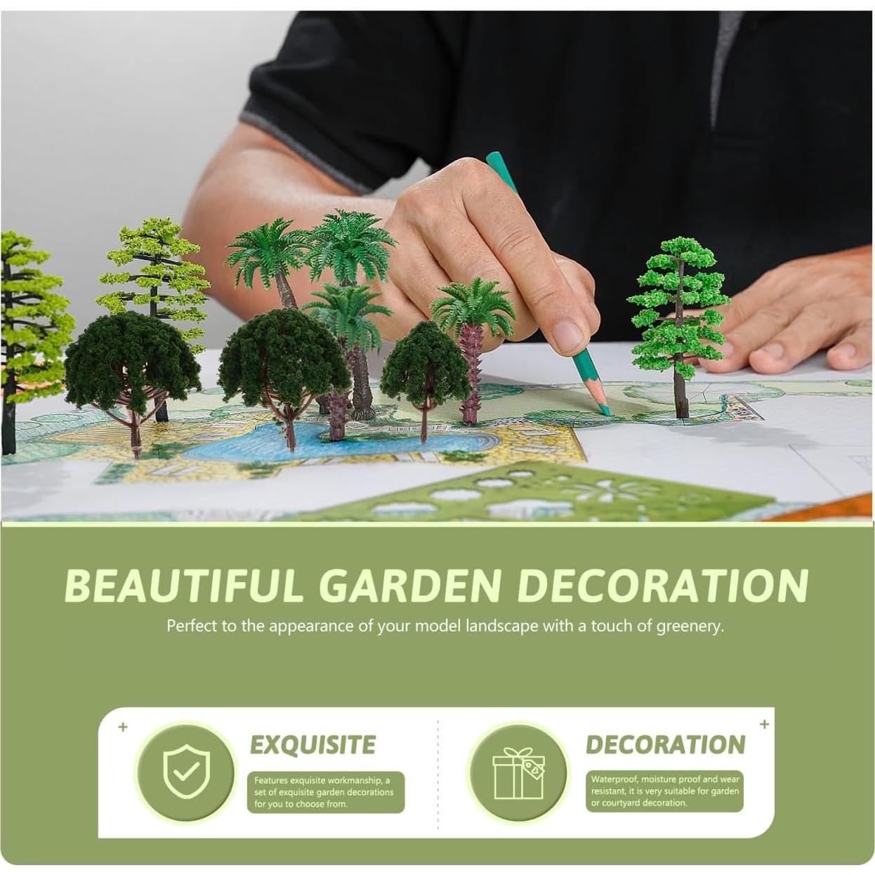 Housoutil Árboles Miniatura para Manualidades 20PCS 3-8cm