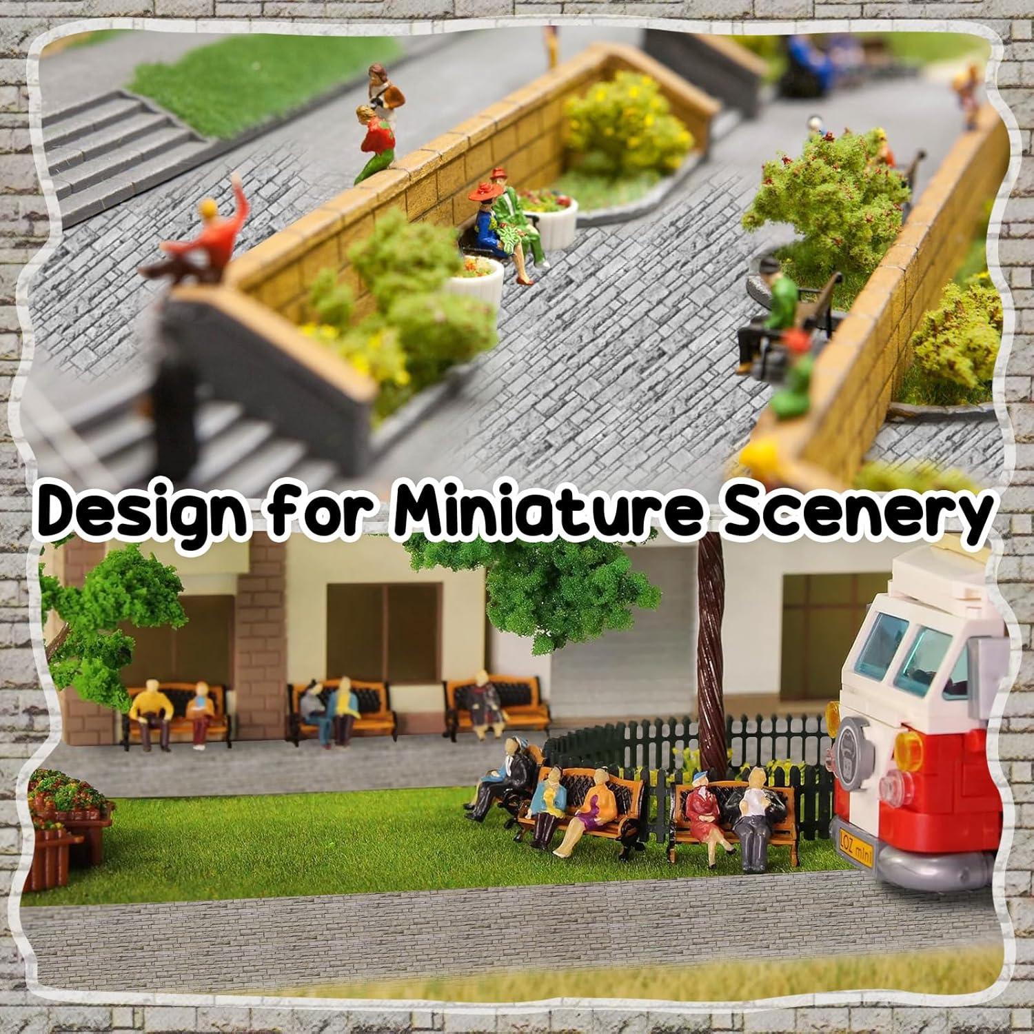 6 Pcs Alfombrillas de Pueblo Warmtree Ladrillo Gris Autoadhesivas