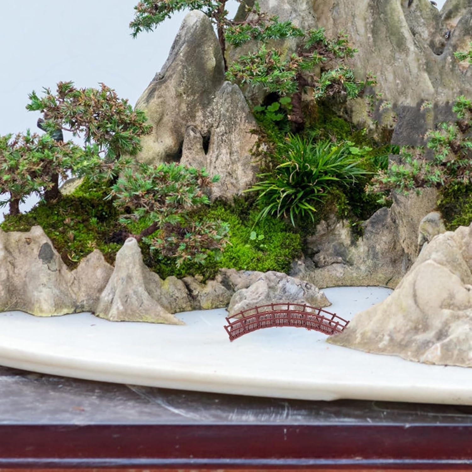 Puente Arco Miniatura LOGOFUN para Jardines de Bonsai 9x3cm