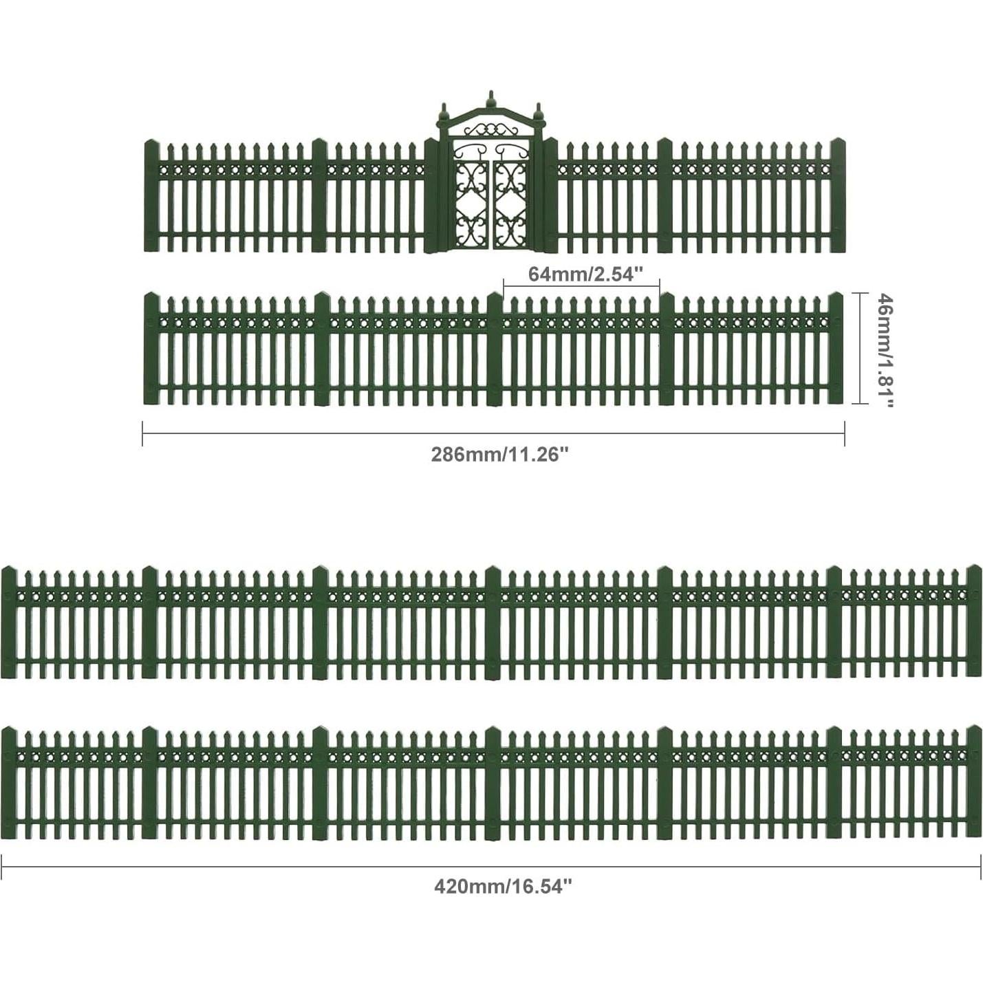 Cercas Modelo Escala O EVEMODEL Tipo A Verde 42.9x7.1cm