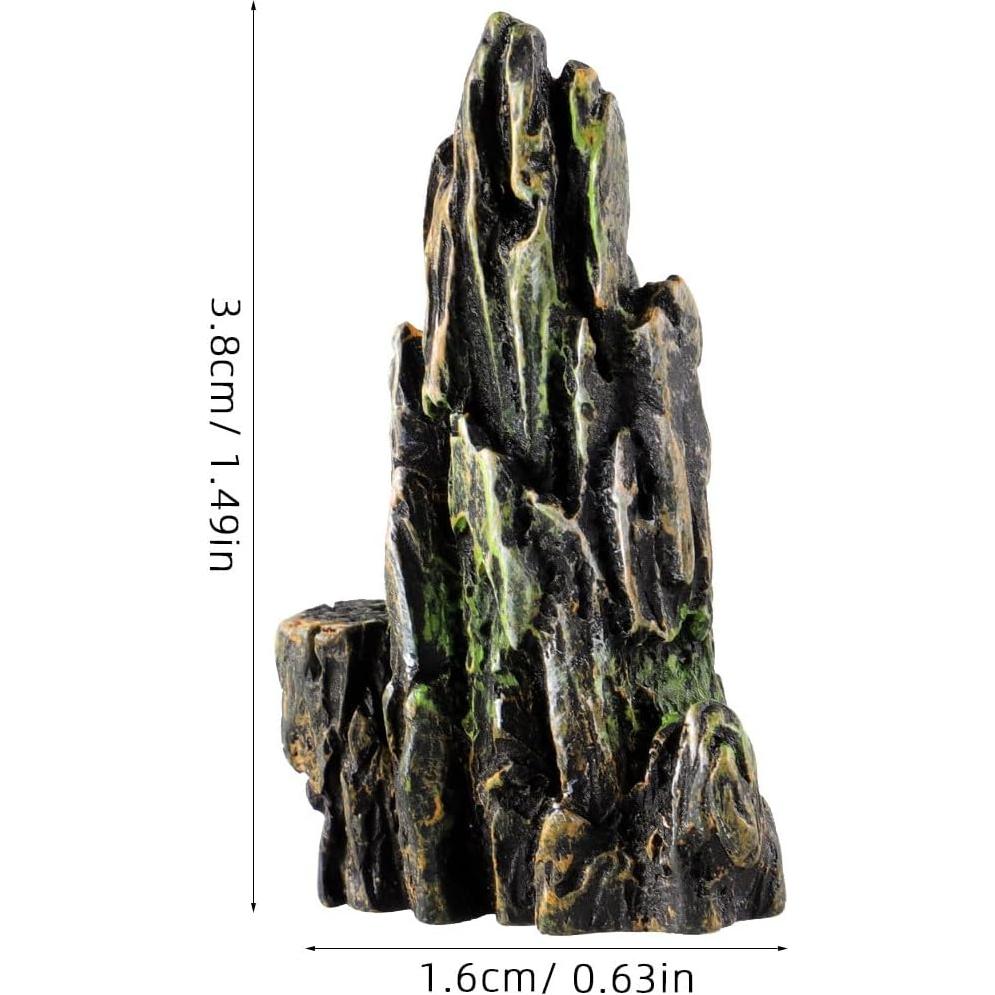 Adornos de Roca de Resina Amosfun para Jardín y Acuario - 8 Piezas