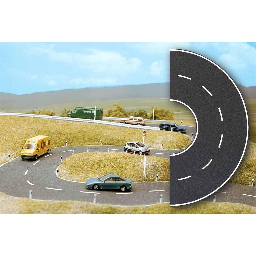 Kit de Escenografía Busch 7098 Curva de Calle 120mm HO