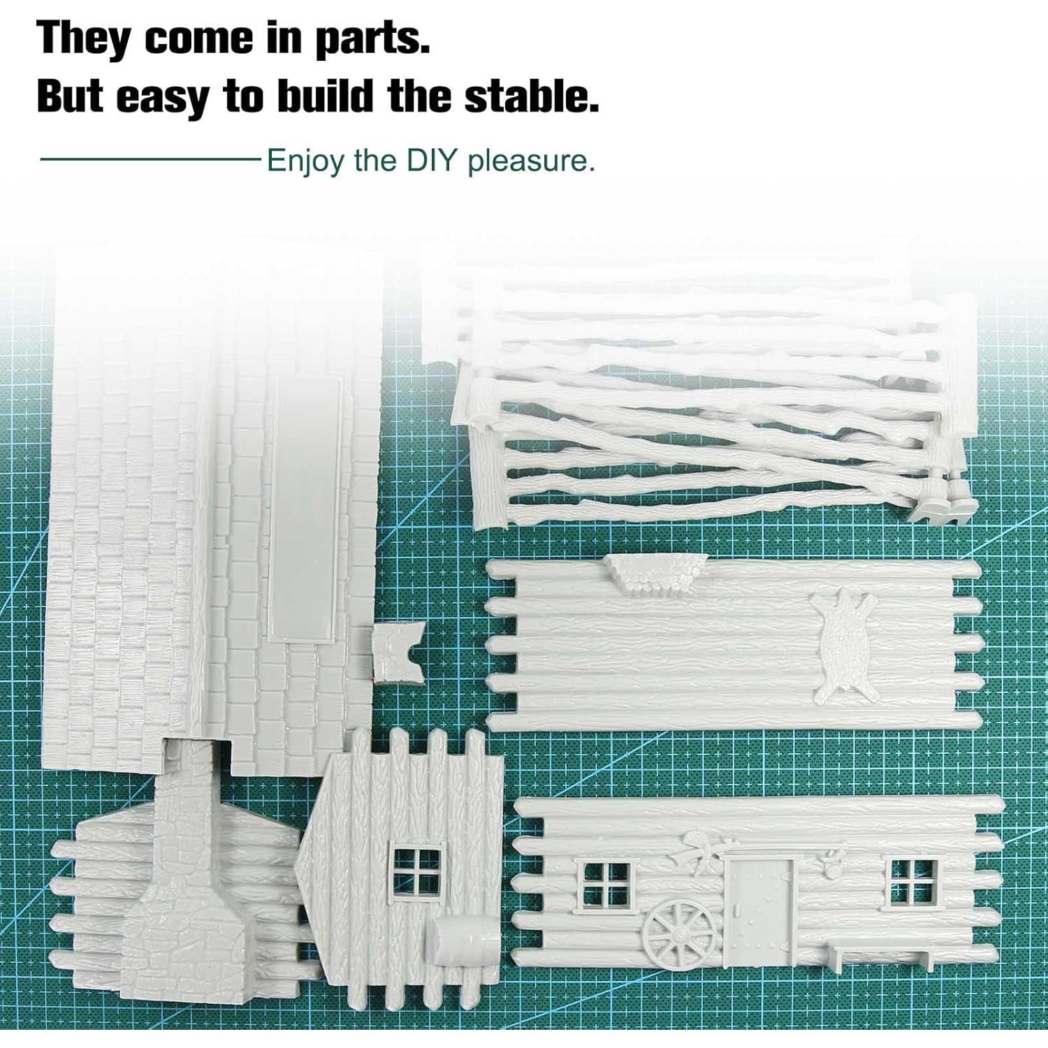 Modelo de Establo de Granja Evemodel JZO02JJ sin Pintar 1:48