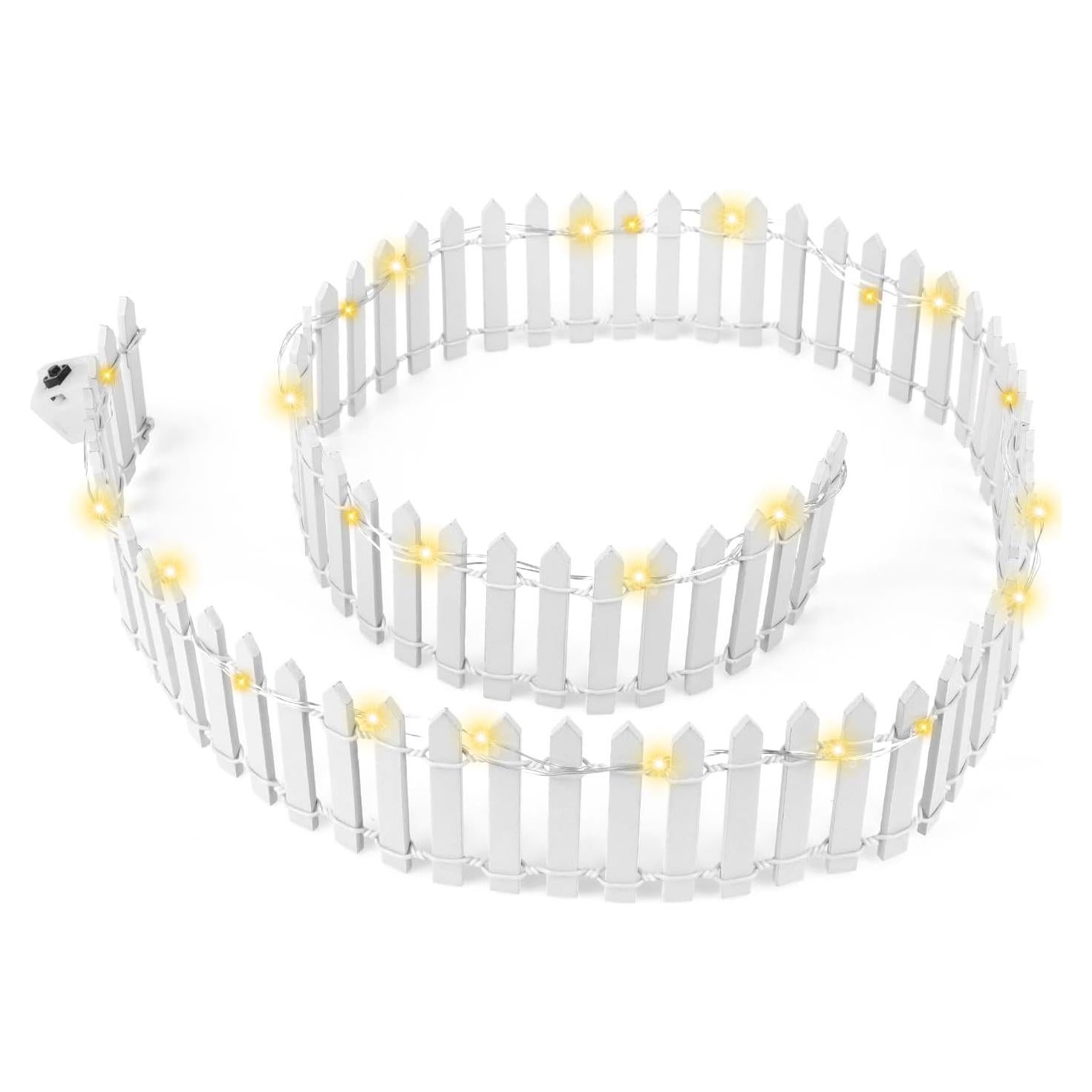 Mini Valla de Jardín de Hadas HOSEASCA 90.17x5.08 cm Blanca