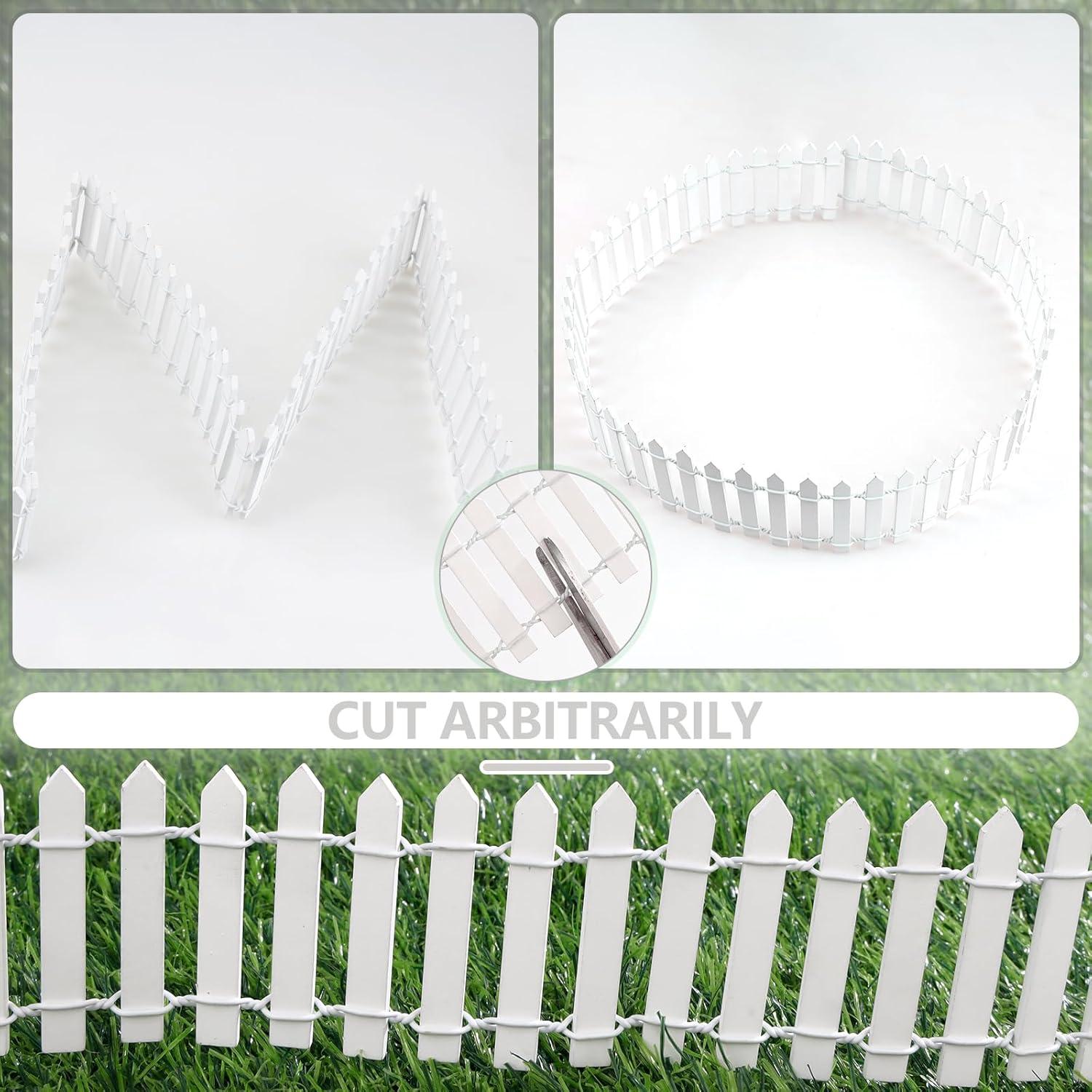 Mini Valla de Jardín de Hadas HOSEASCA 90.17x5.08 cm Blanca