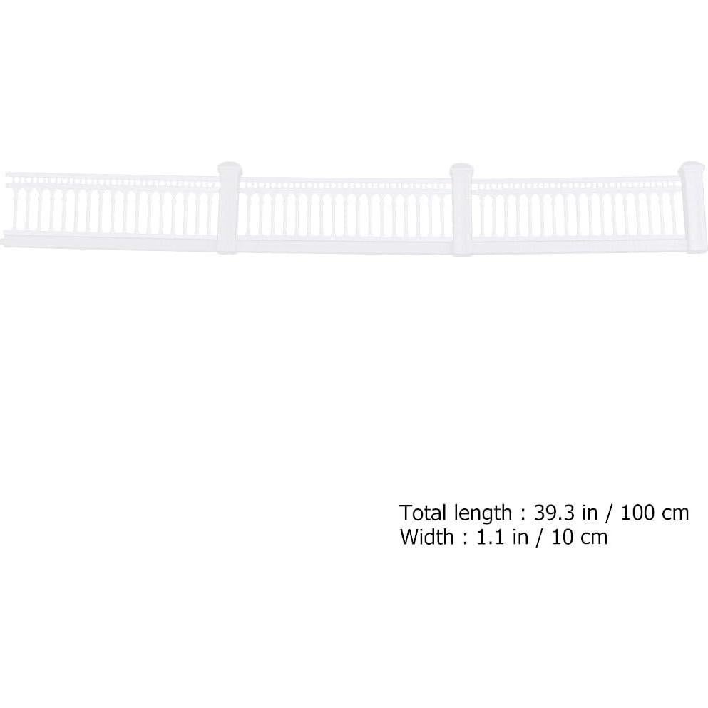Cerca Miniatura de Jardín Cabilock 100 cm Plástico Blanco