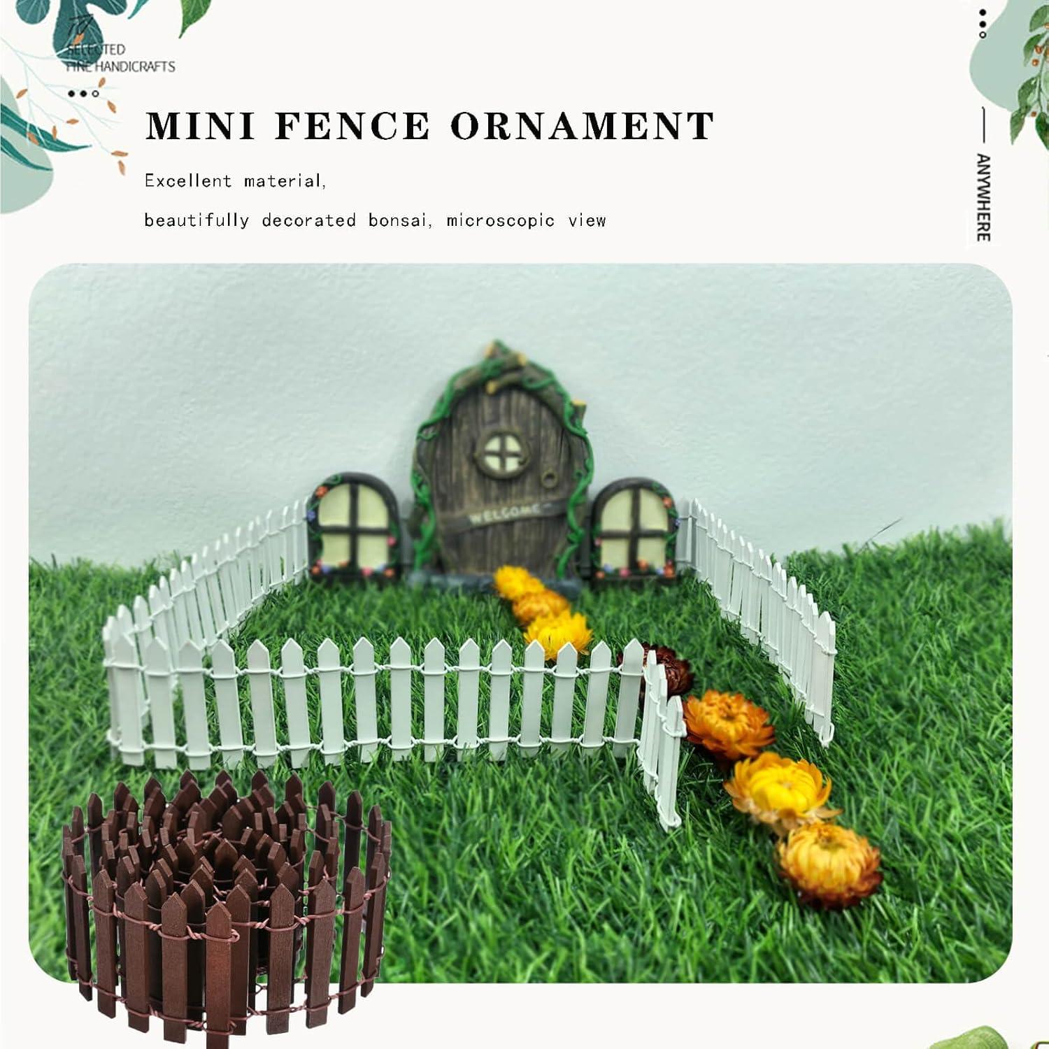 Valla de Jardín de Hadas Miniatura CozyCove 90 cm Blanca