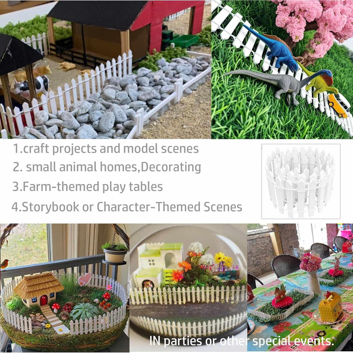 Valla de Jardín de Hadas Miniatura CozyCove 90 cm Blanca