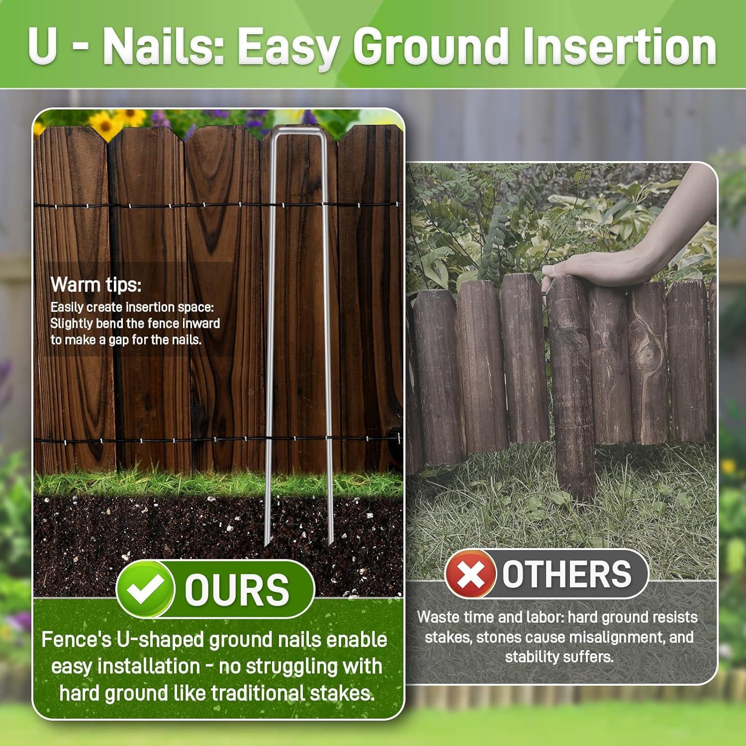 Borde de Jardín de Madera 30 cm H x 119.4 cm L - 2 Paquetes