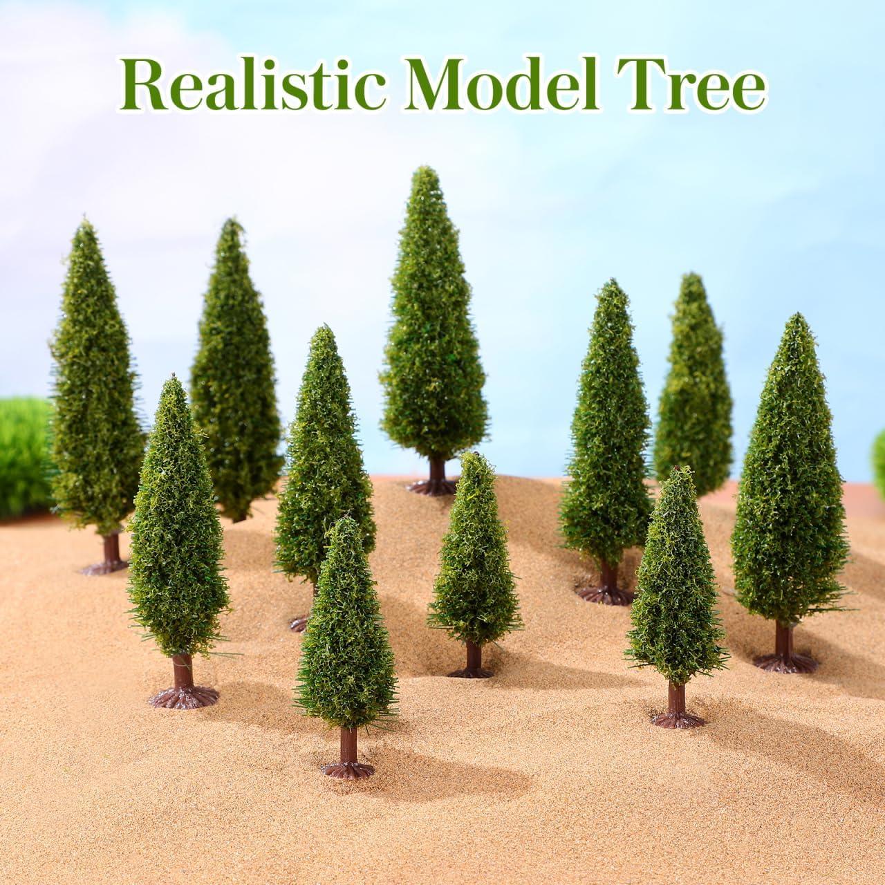 15 Árboles de Cedro en Miniatura FOMIYES para Dioramas 10cm