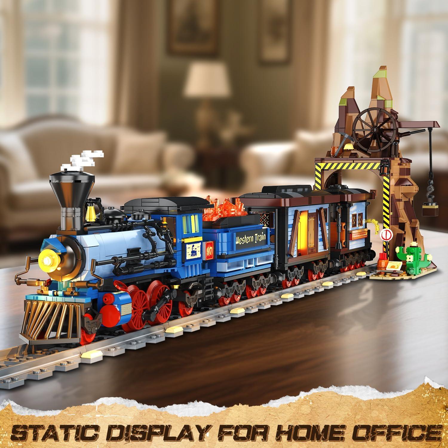 Juego de Construcción de Tren del Oeste INSOON 1912 PZS LED