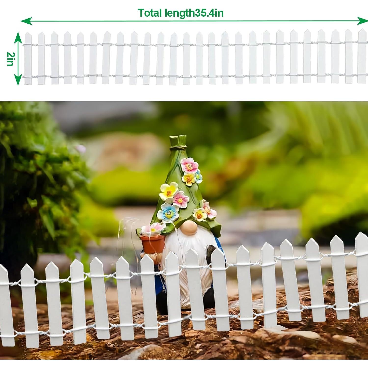 Cerca de Jardín de Hadas Miniatura YFANITI 89cm Blanca 2 Pcs