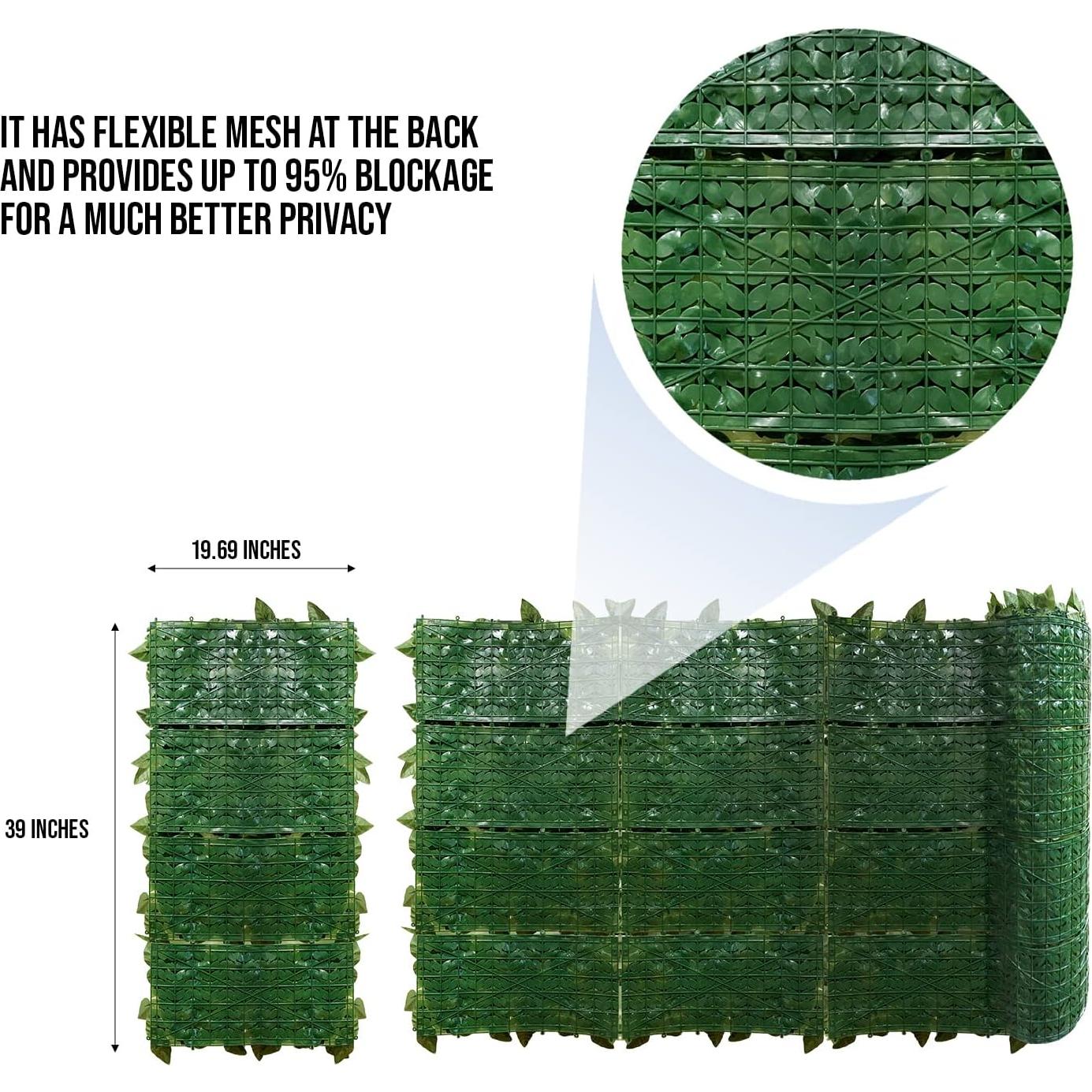 Pantalla de Privacidad E&K 99x297 cm Hojas Artificiales