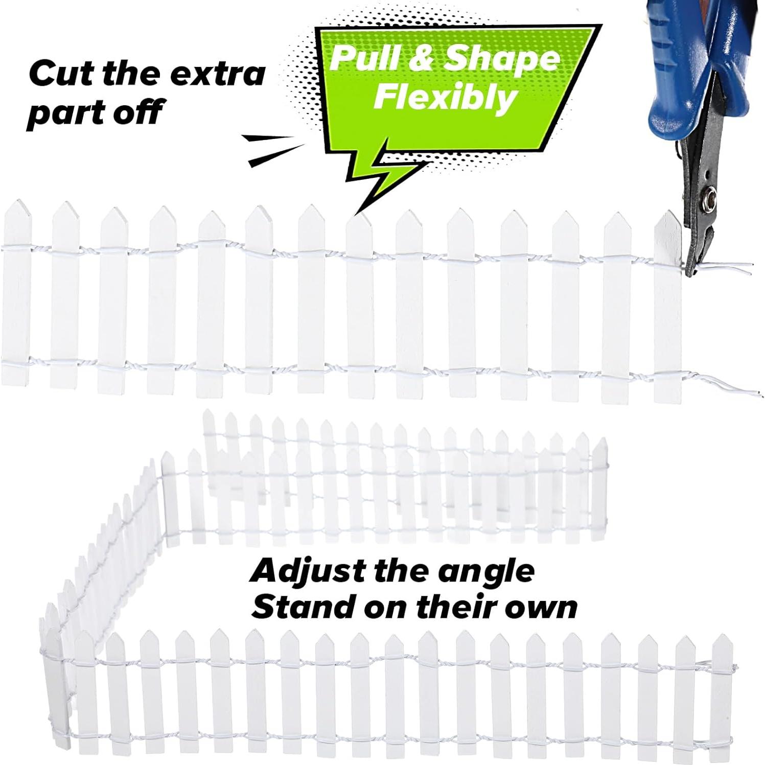 Mini Valla de Jardín de Hadas 2 PCS Plástico 90x5 cm
