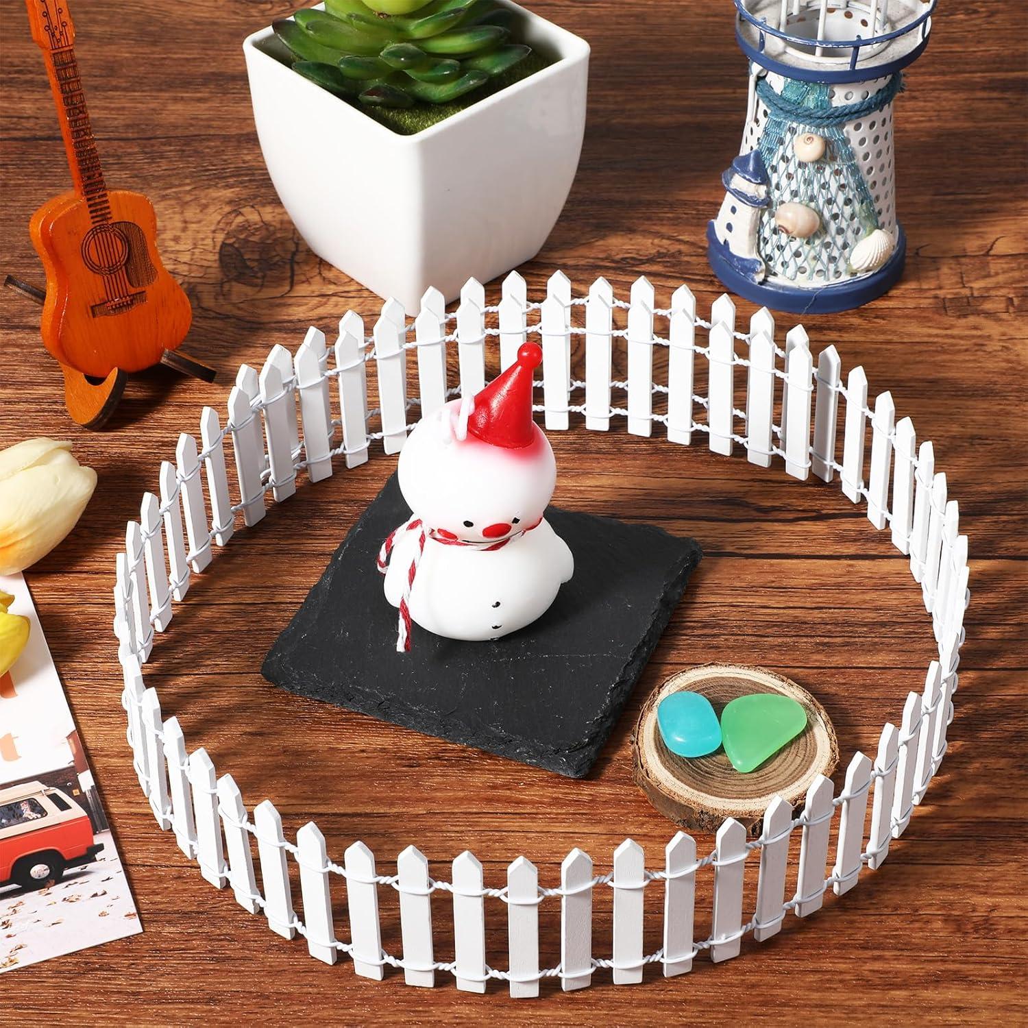 Mini Valla de Jardín de Hadas 2 PCS Plástico 90x5 cm