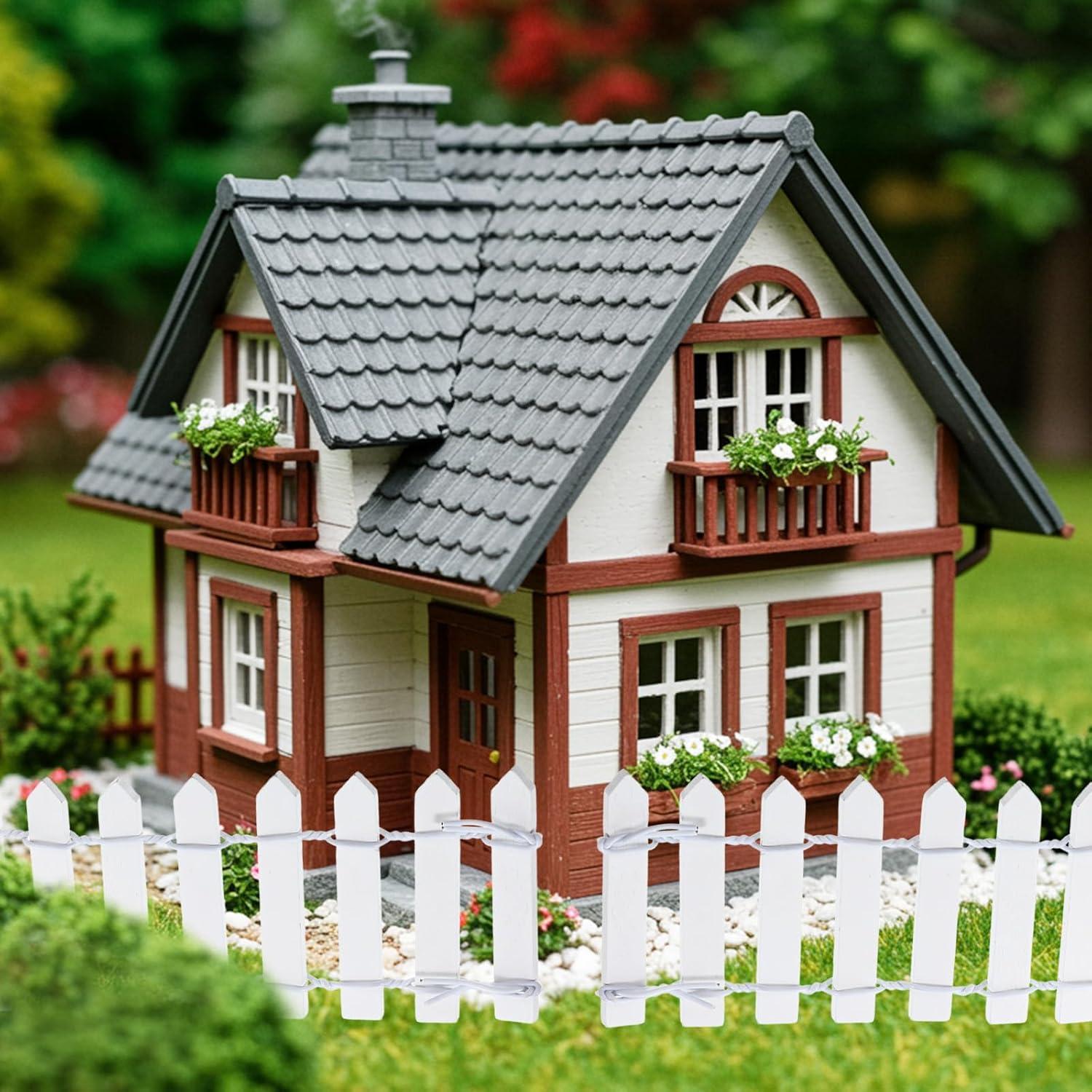 Mini Valla de Jardín de Hadas 2 PCS Plástico 90x5 cm