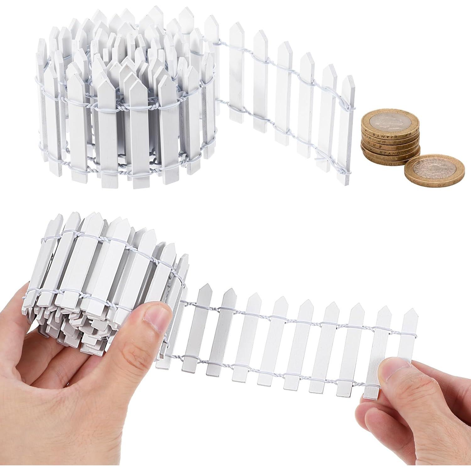 Mini Valla de Jardín de Hadas 2 PCS Plástico 90x5 cm