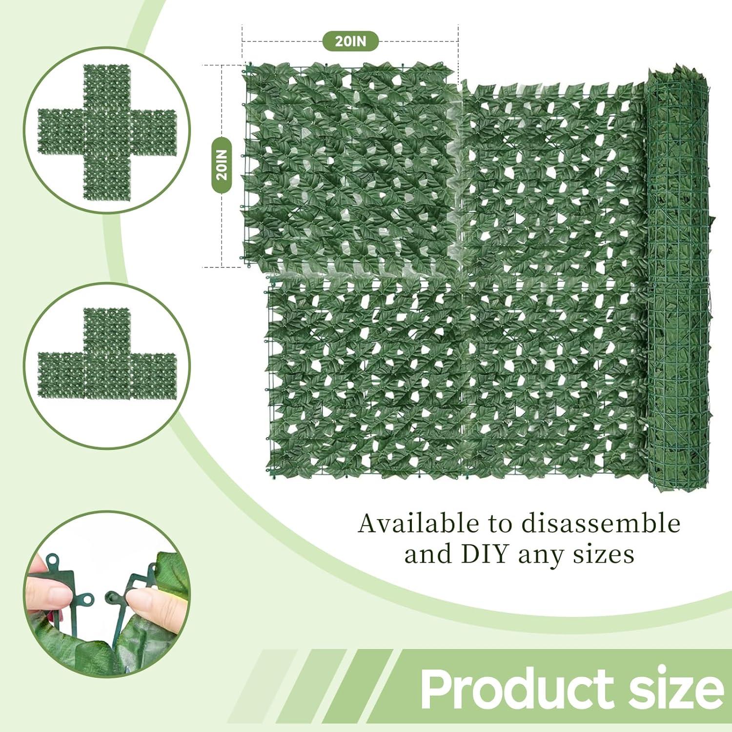 Pantalla de Privacidad Hiedra Artificial Skloopearg 150x300cm