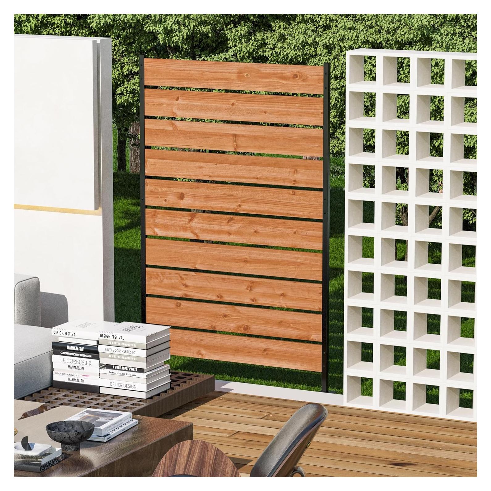 Pantalla de Privacidad de Madera Cedro 1 Panel 1.82 m x 0.98 m