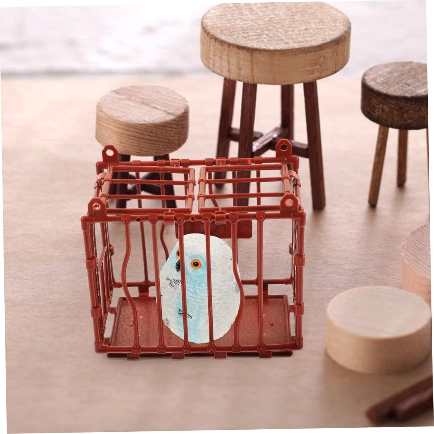 5 Piezas Jaulas Miniatura Decorativas Vaguelly 9.5x8x5.5cm