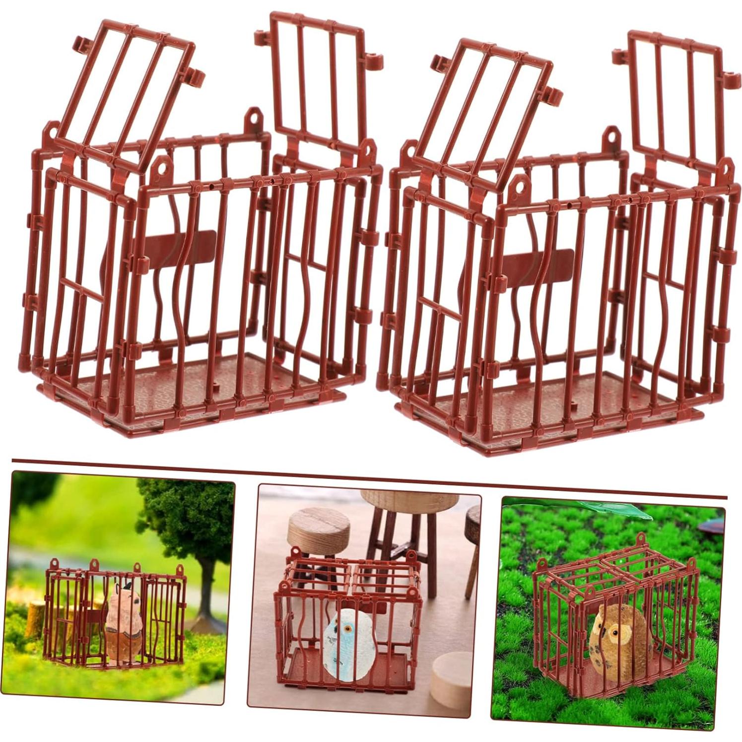 5 Piezas Jaulas Miniatura Decorativas Vaguelly 9.5x8x5.5cm