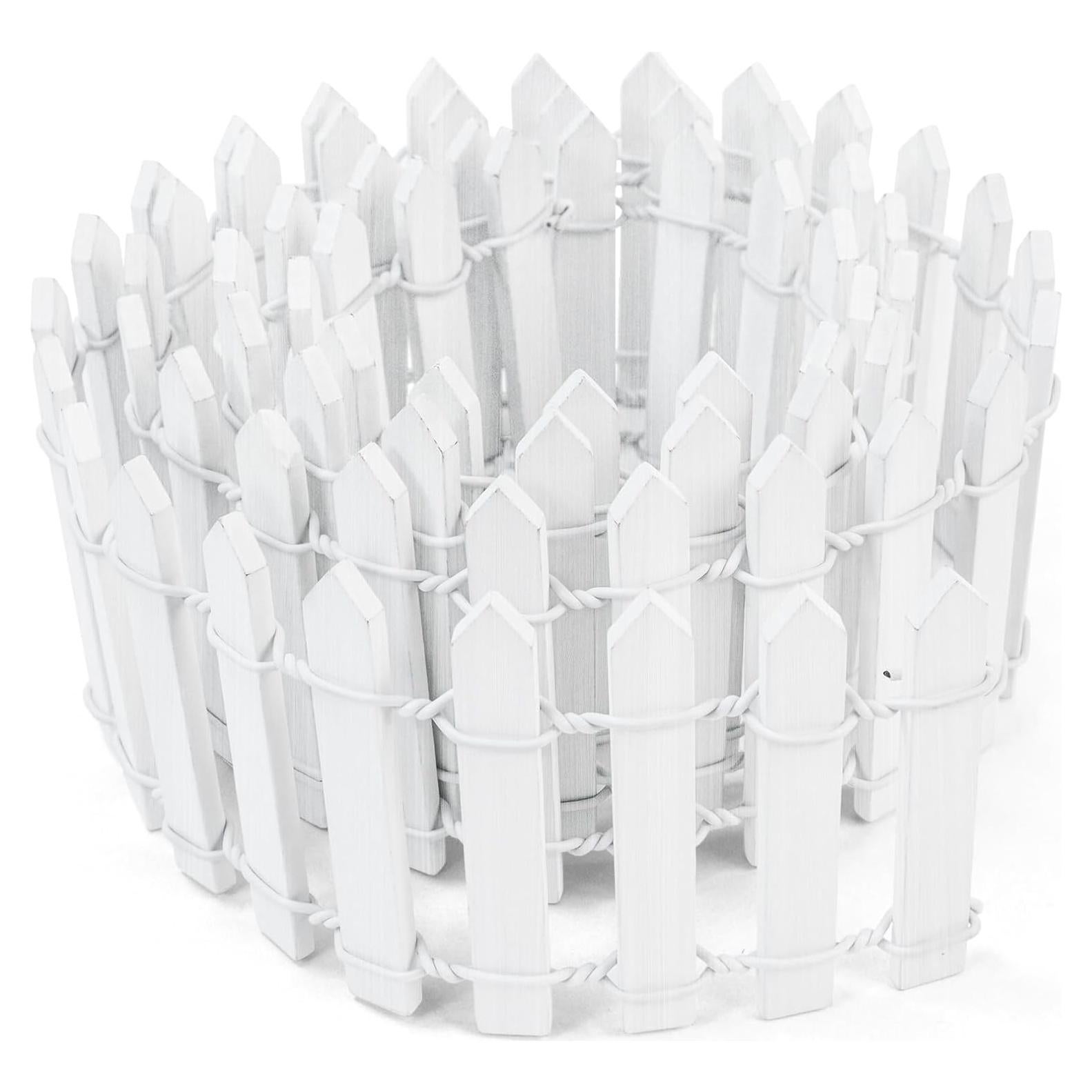 Mini Cerca de Jardín de Hadas Blanca GAQWOK 90 cm Decorativa