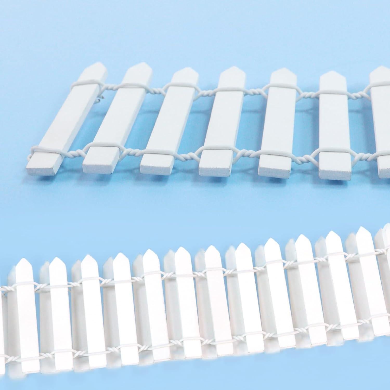 Mini Cerca de Jardín de Hadas Blanca GAQWOK 90 cm Decorativa