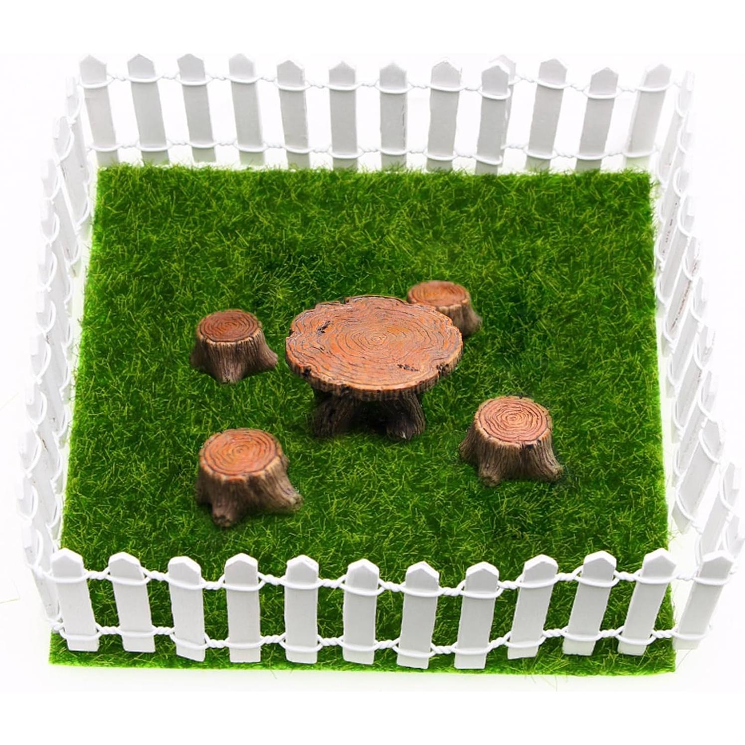 Mini Cerca de Jardín de Hadas XFGSYXS 90x5 cm Blanca