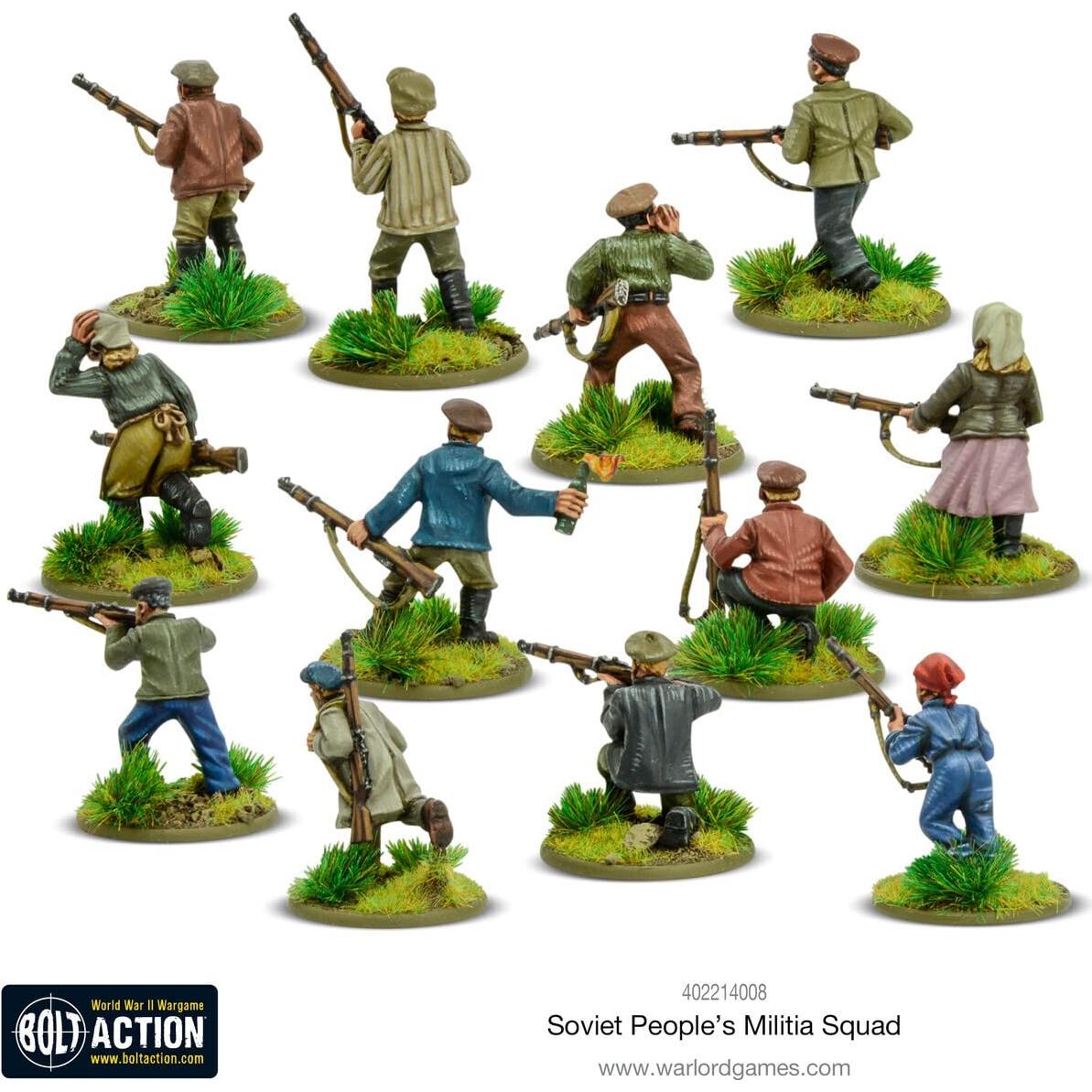 Milicia del Pueblo Soviético Warlord Games Bolt Action 12 Figuras