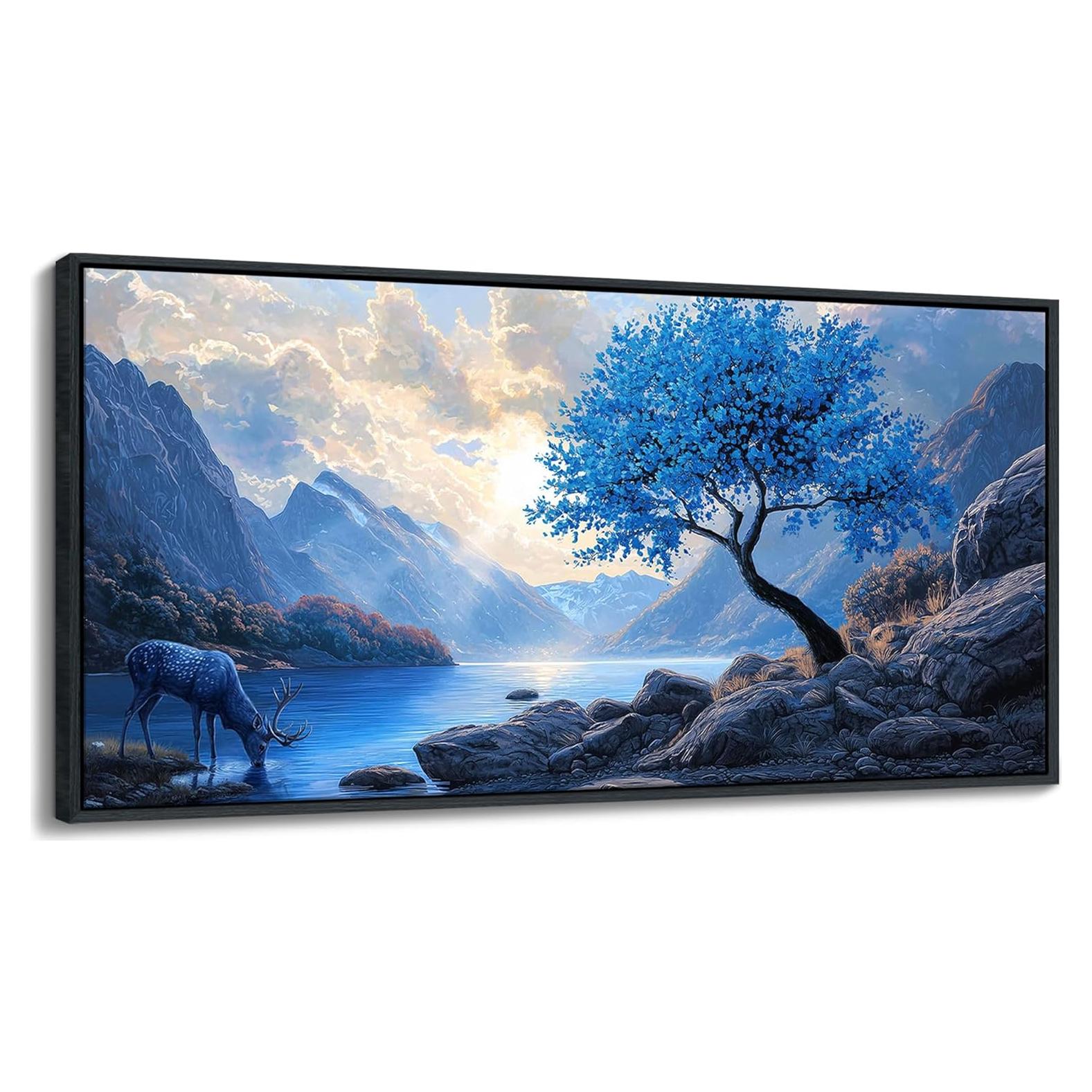 Arte de Pared Enmarcado HKDGOKA Paisaje Montaña 101.6x50.8 cm