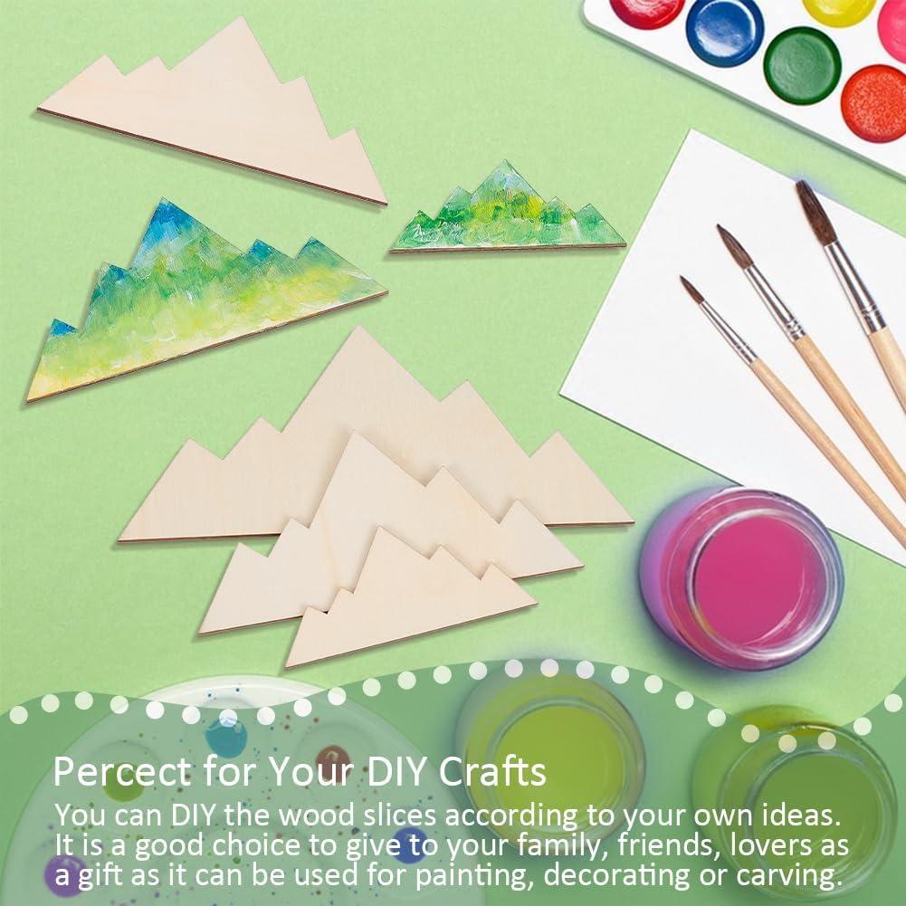 NBEADS 12 Piezas Montañas de Madera Sin Terminar para DIY