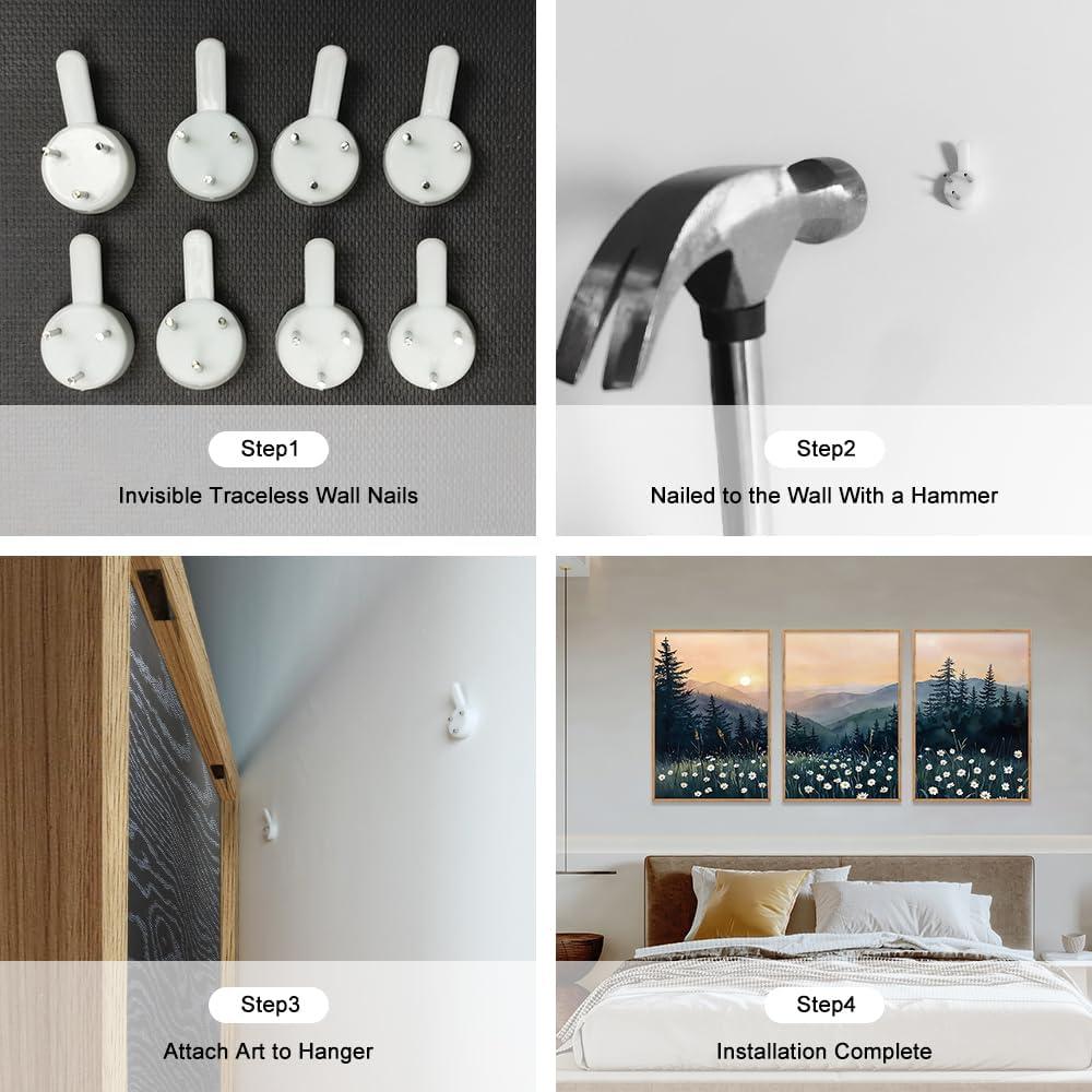 KAIRNE Juego de Arte de Pared en Lienzo 3 Piezas 40x60cm