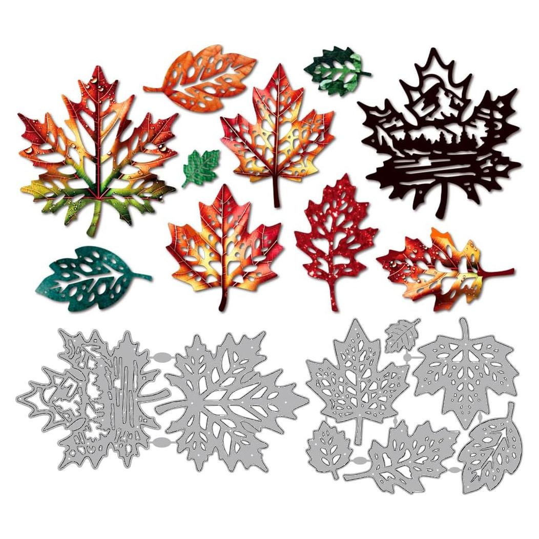 Cortes de Troquelado Hoja de Arce Otoño MAYJOYDIY 11.94x19.81cm