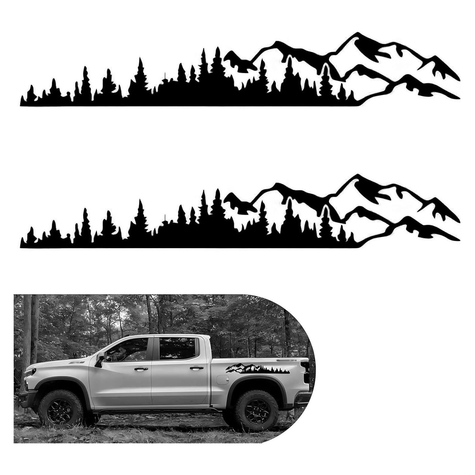 Calcomanías de Vinilo MOXRUQ Montañas y Árboles 1.00m x 0.17m