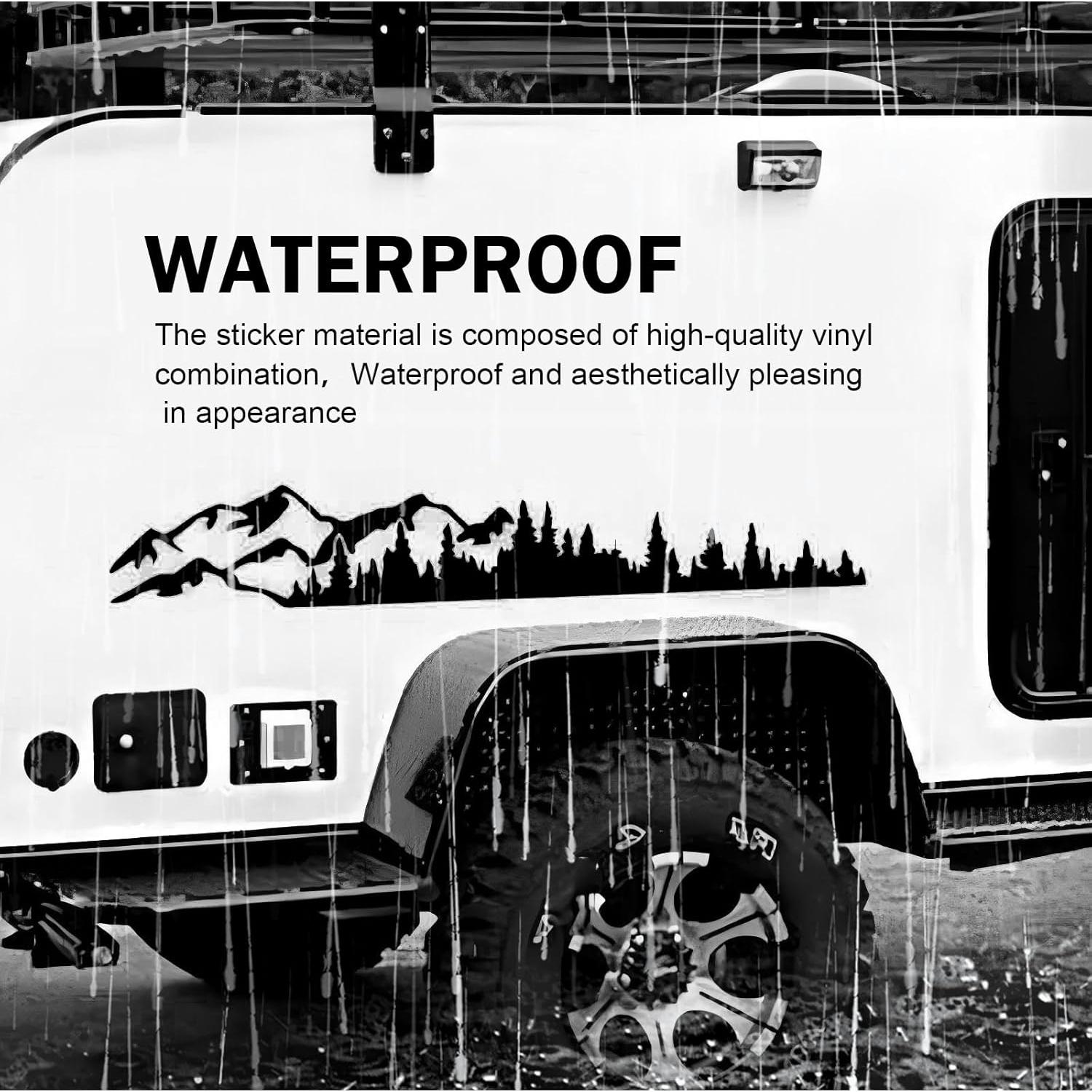 Calcomanías de Vinilo MOXRUQ Montañas y Árboles 1.00m x 0.17m