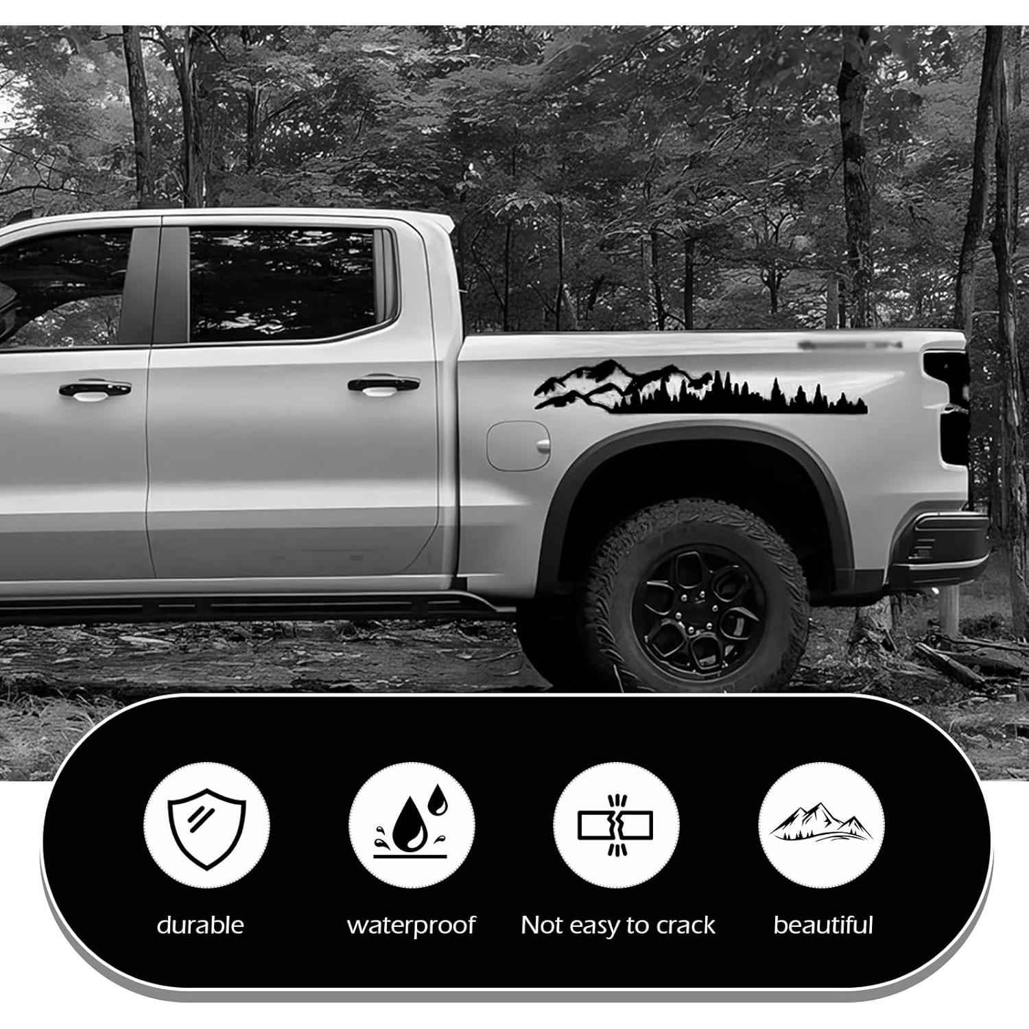 Calcomanías de Vinilo MOXRUQ Montañas y Árboles 1.00m x 0.17m