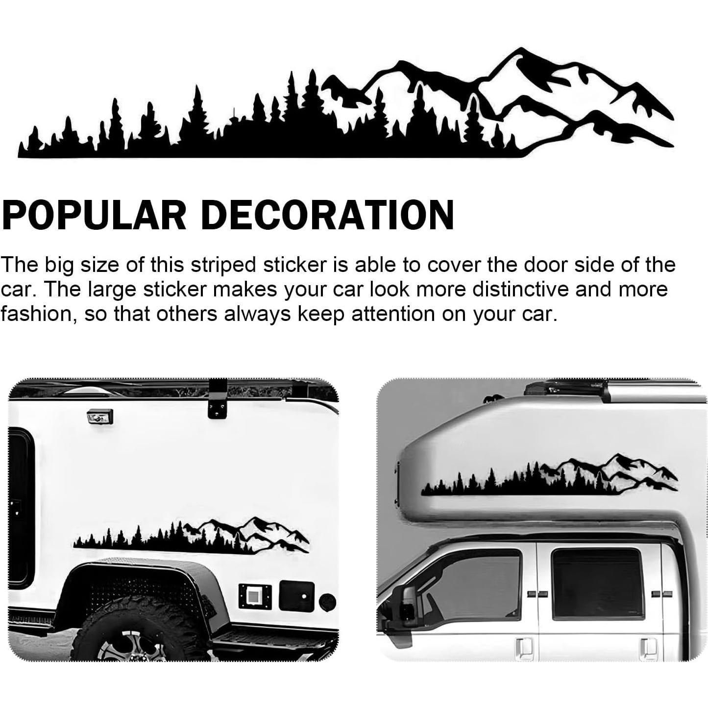 Calcomanías de Vinilo MOXRUQ Montañas y Árboles 1.00m x 0.17m