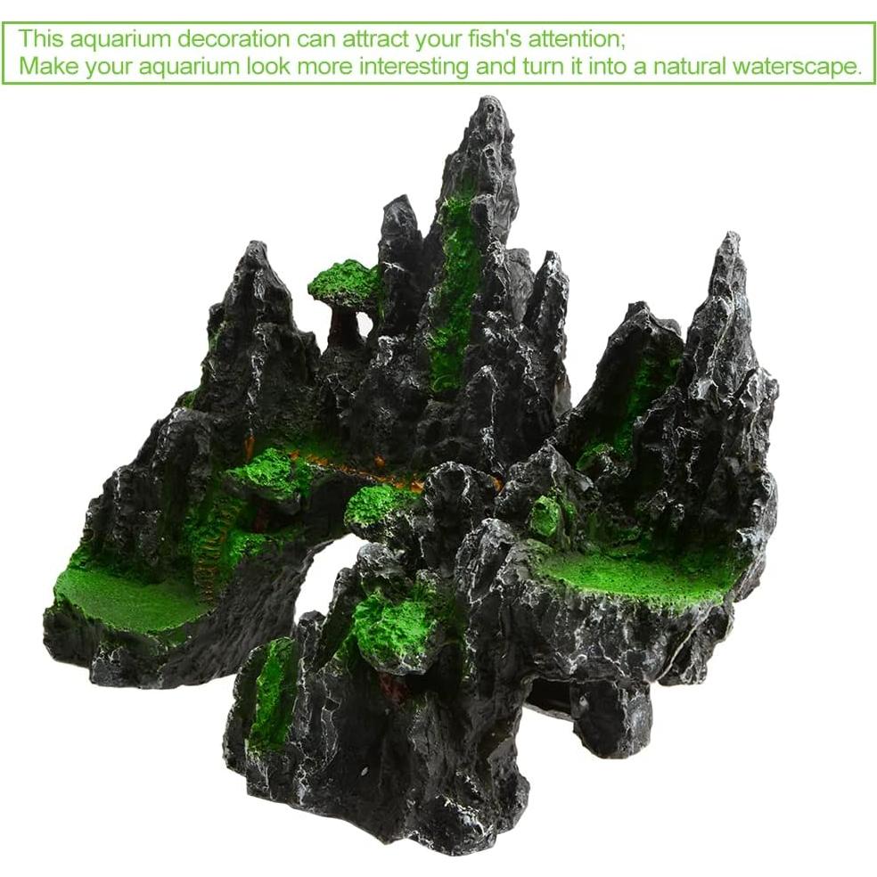 Adorno de Acuario Saim Roca Vista de Montaña 25x16x19cm