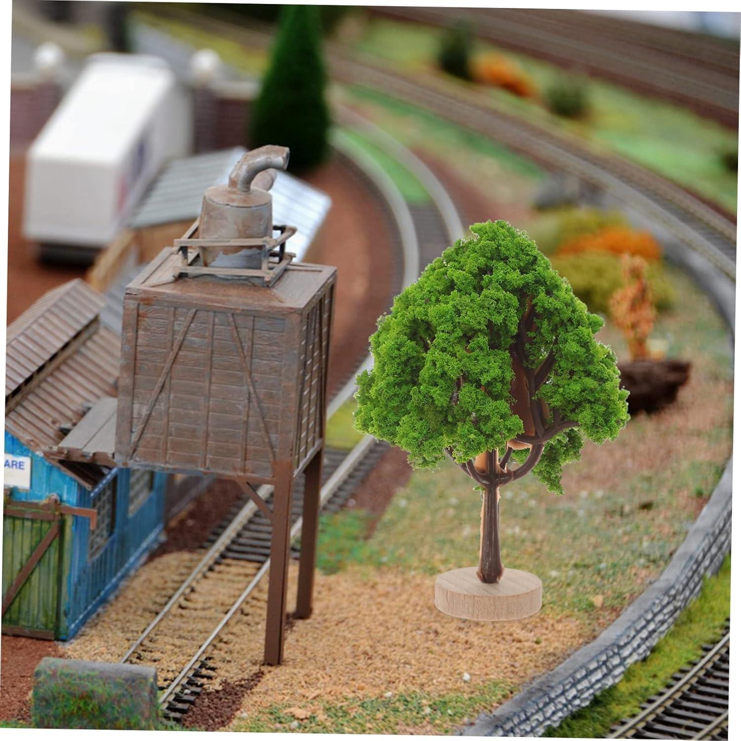 4 Árboles Miniatura VALICLUD para Escenografía DIY Verde