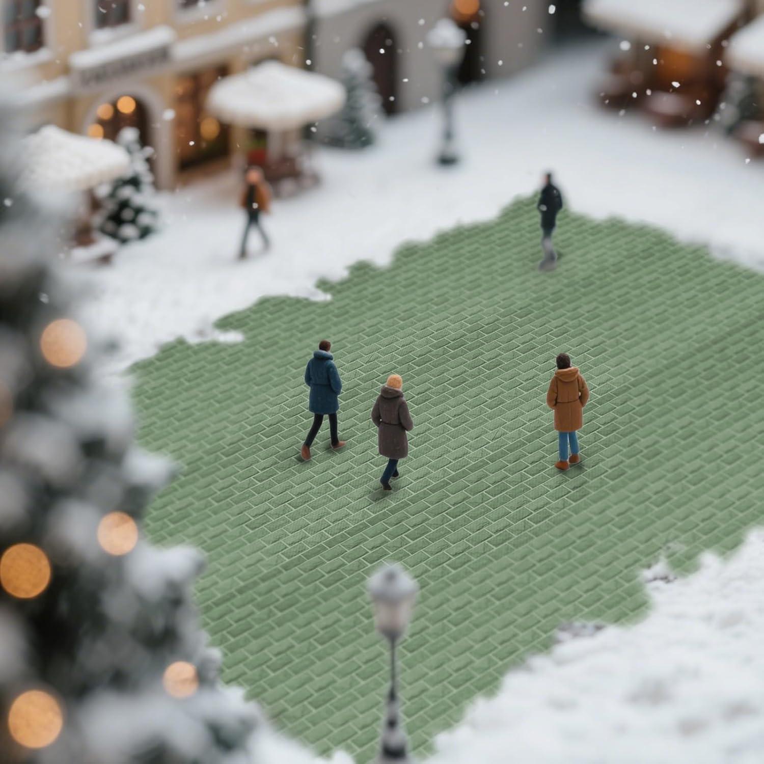 Warmtree 6 Pcs Alfombrillas de Calle de Adoquín Autoadhesivas