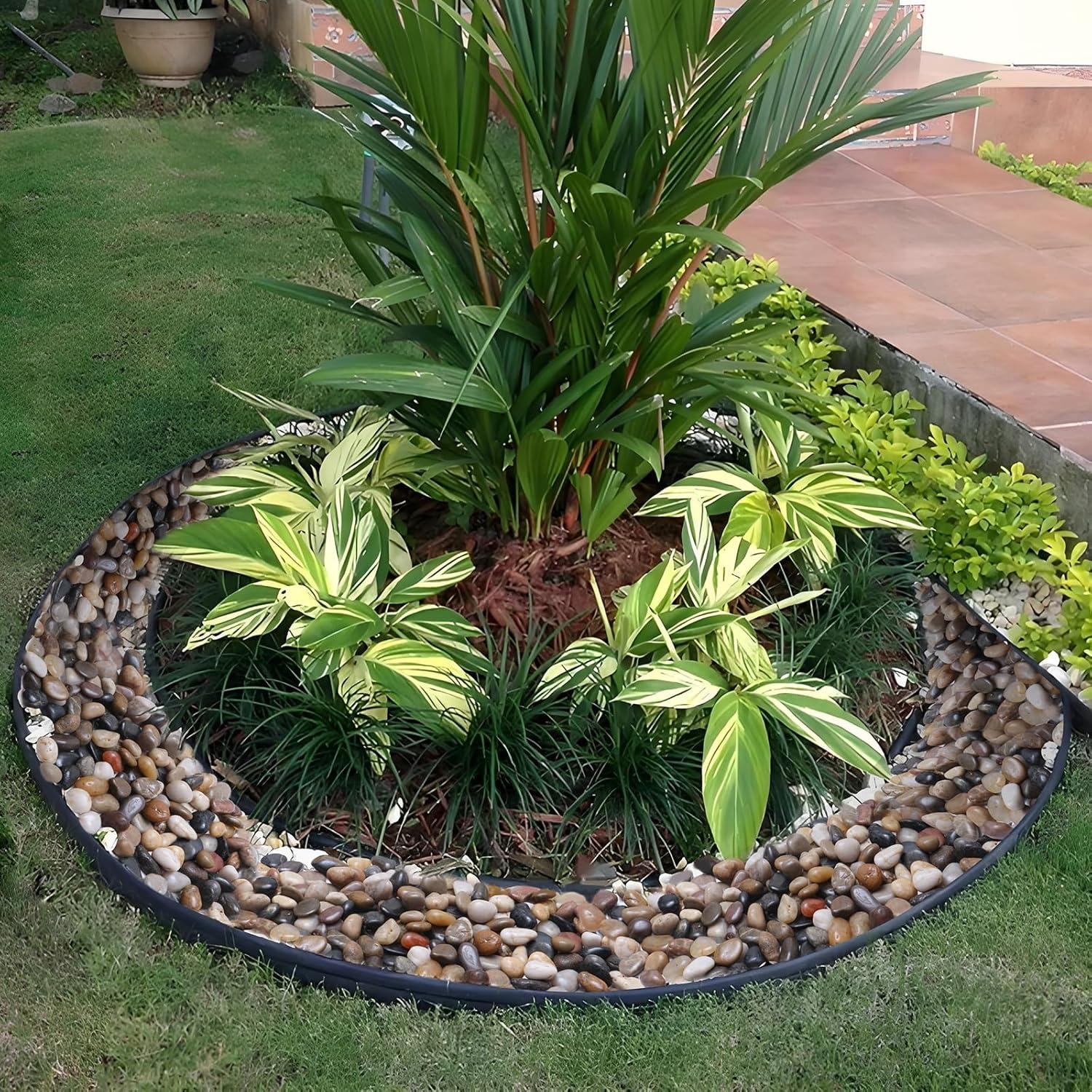 Rocas de Río Pulidas Calofulston 1kg Mezcladas para Jardín