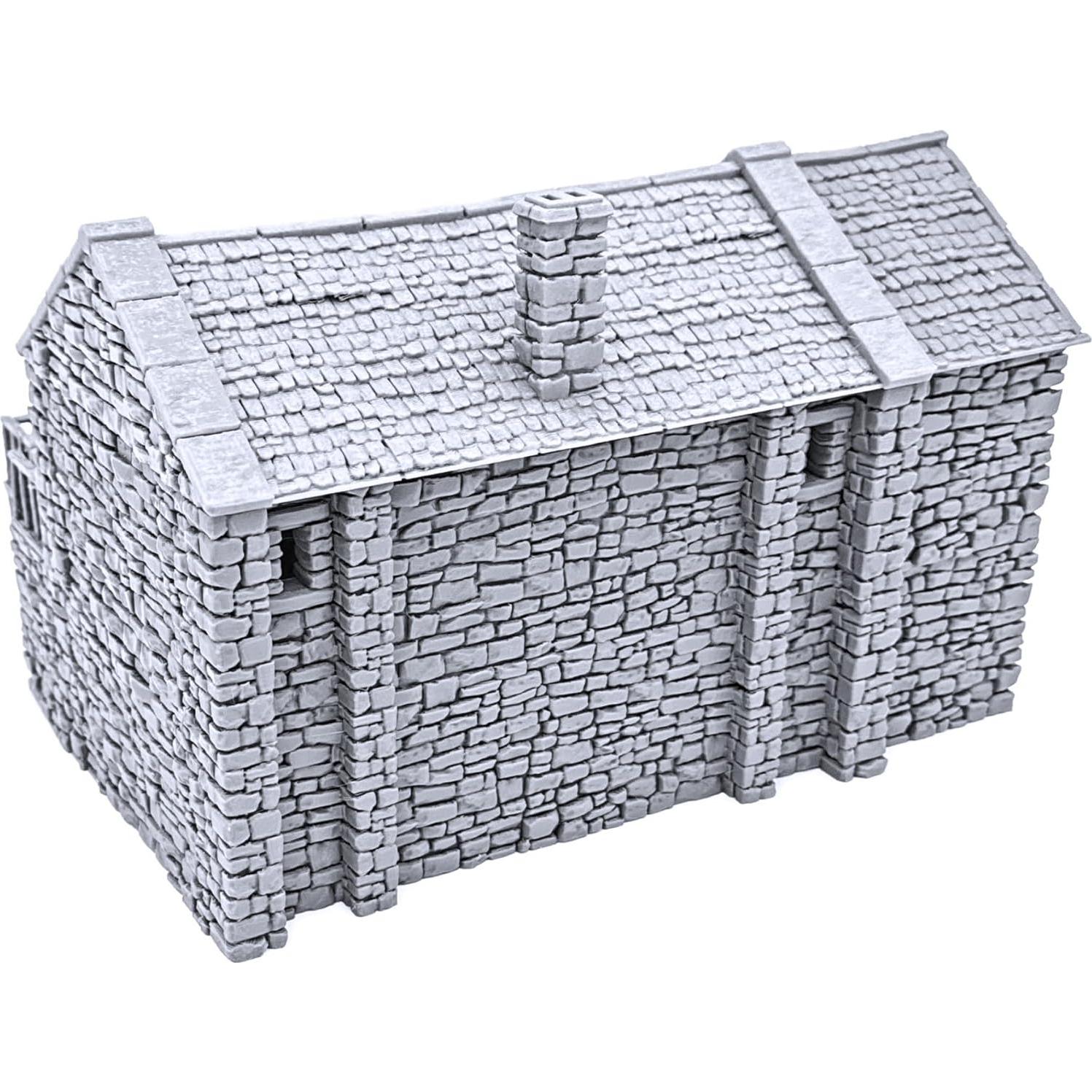 Escenografía Impresa 3D EnderToys Cuarteles de Roca Negra 28mm