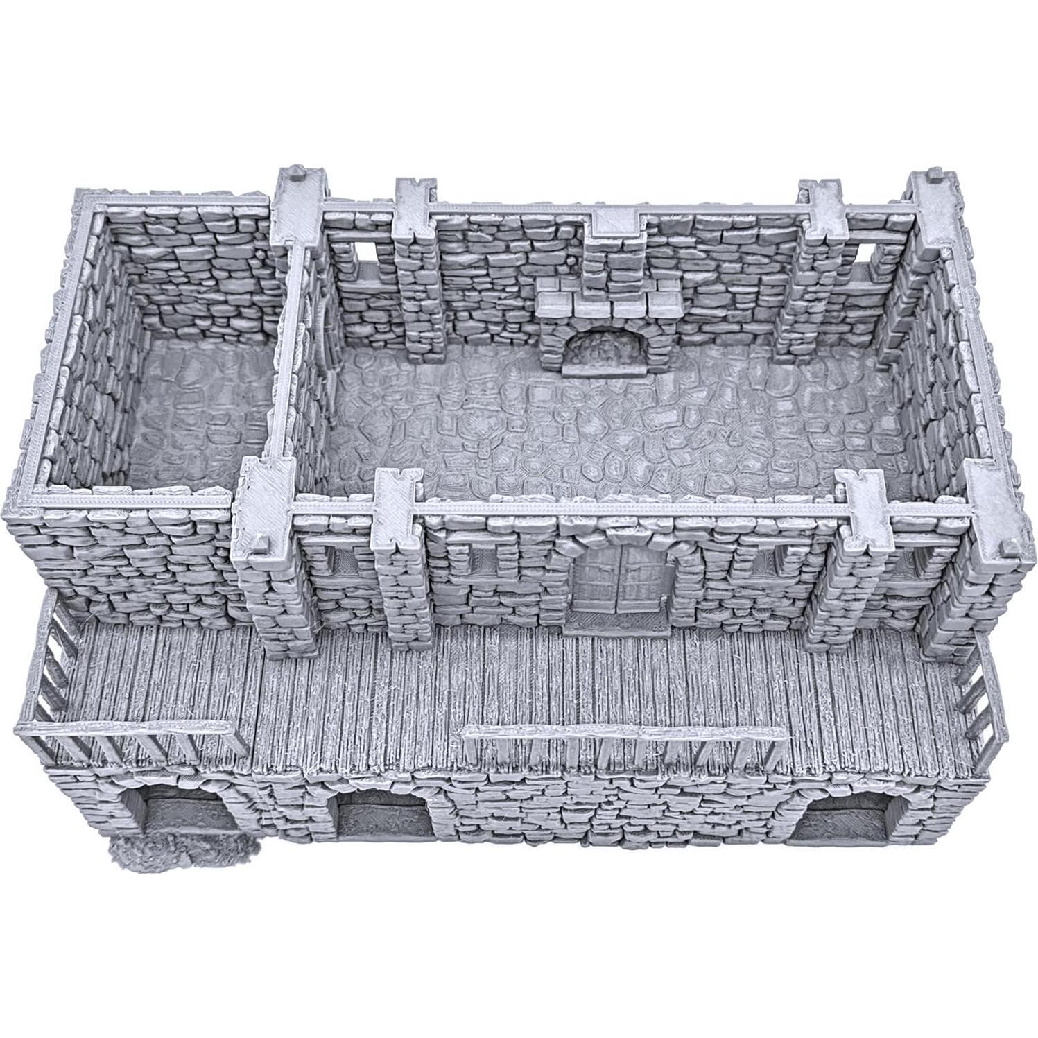 Escenografía Impresa 3D EnderToys Cuarteles de Roca Negra 28mm