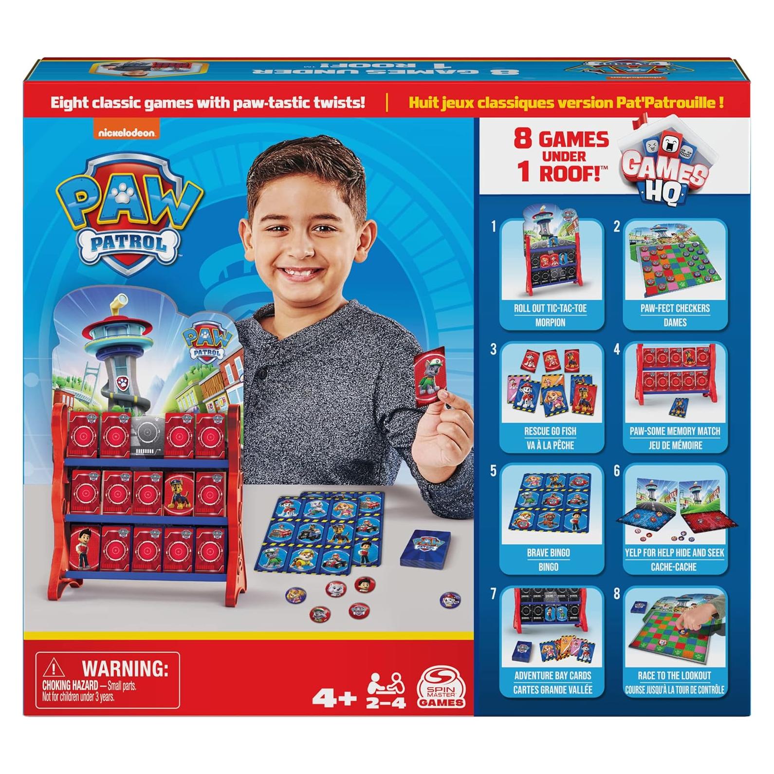 Juegos de mesa PAW Patrol 8 en 1 para niños 4 años+
