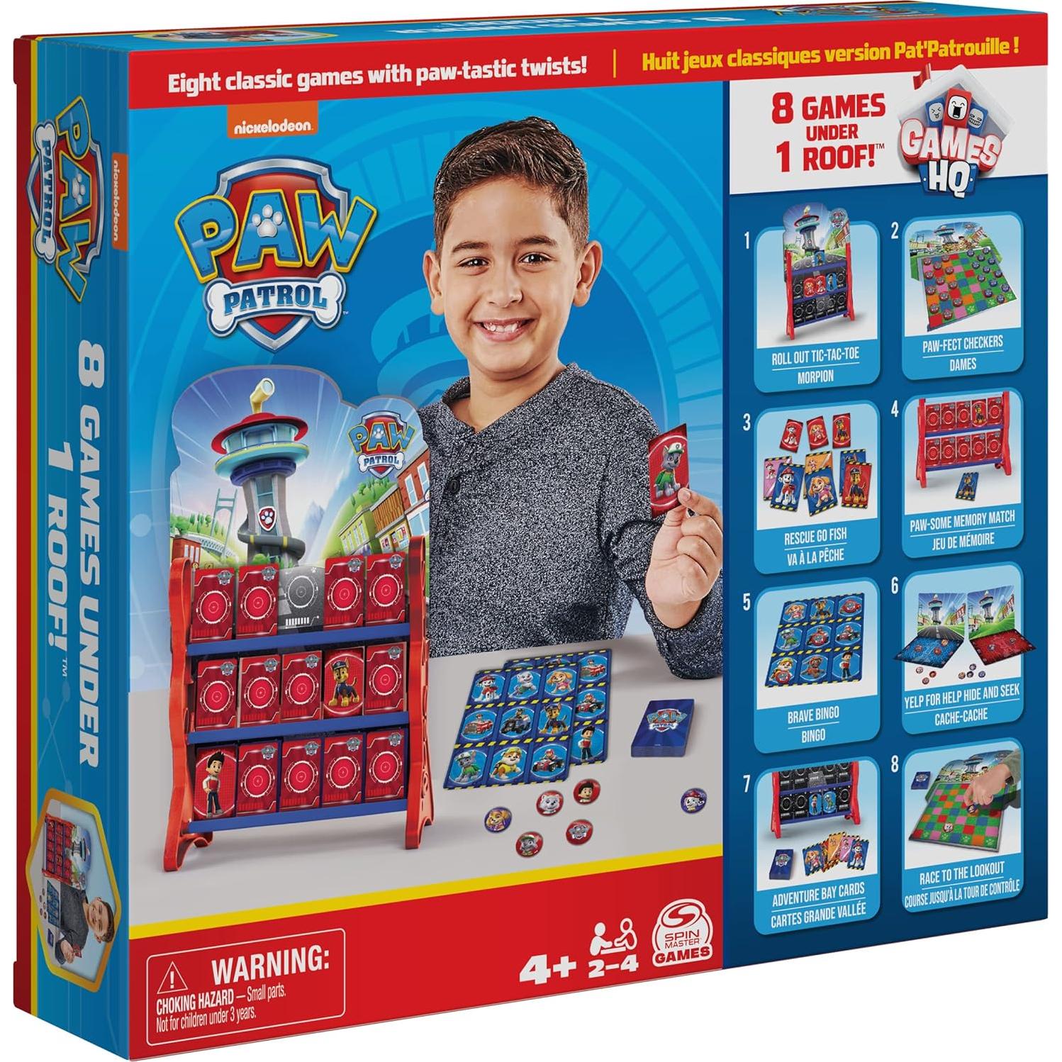 Juegos de mesa PAW Patrol 8 en 1 para niños 4 años+