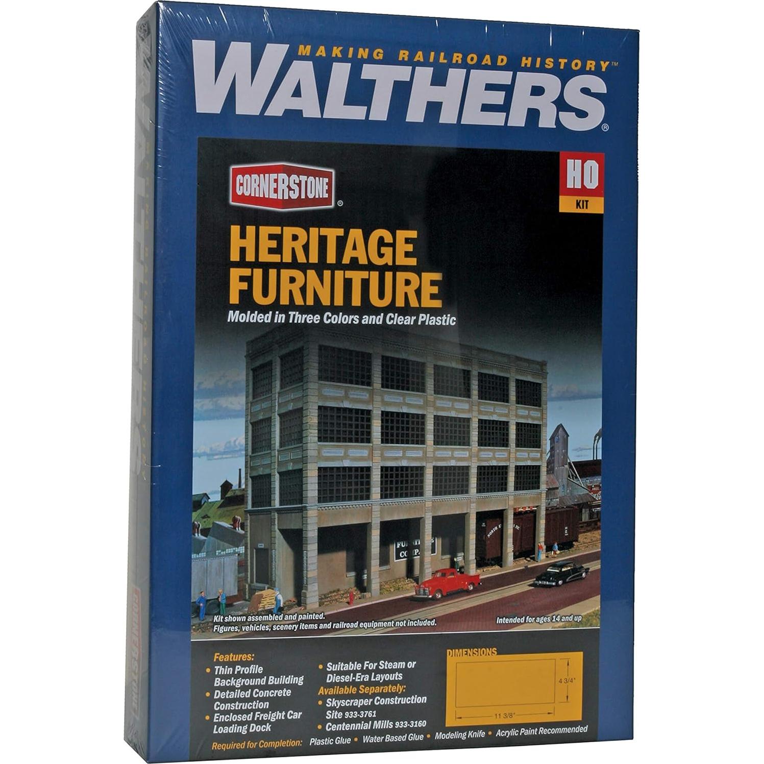 Kit de Almacén Cornerstone Walthers HO Muebles Heritage
