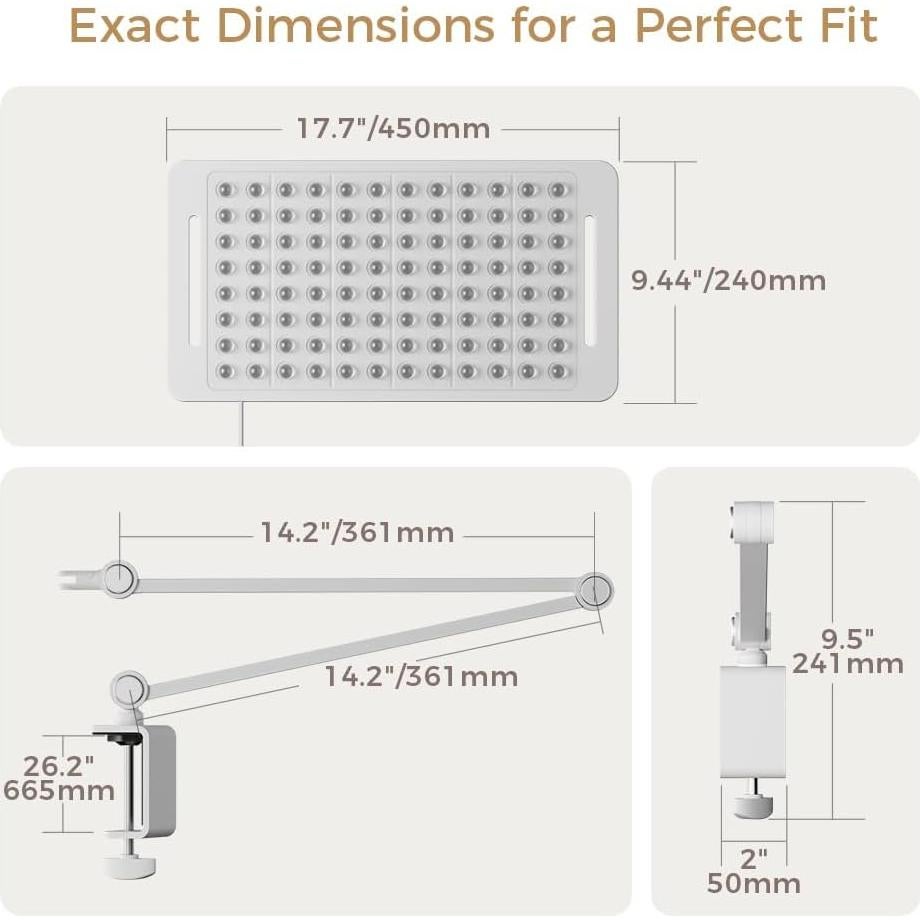 Terapia de Luz Roja LifeZoom NIR4, 96 LEDs, 660nm 850nm