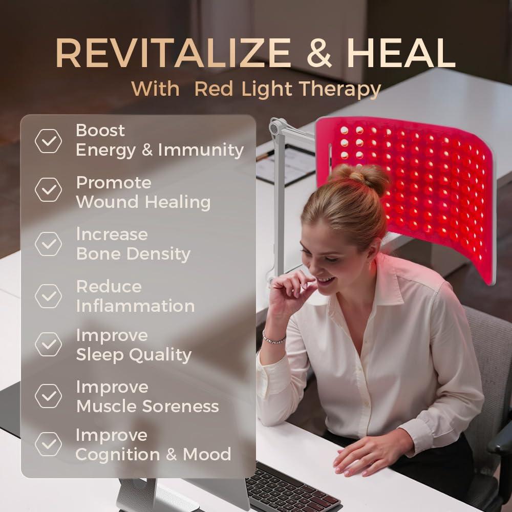 Terapia de Luz Roja LifeZoom NIR4, 96 LEDs, 660nm 850nm