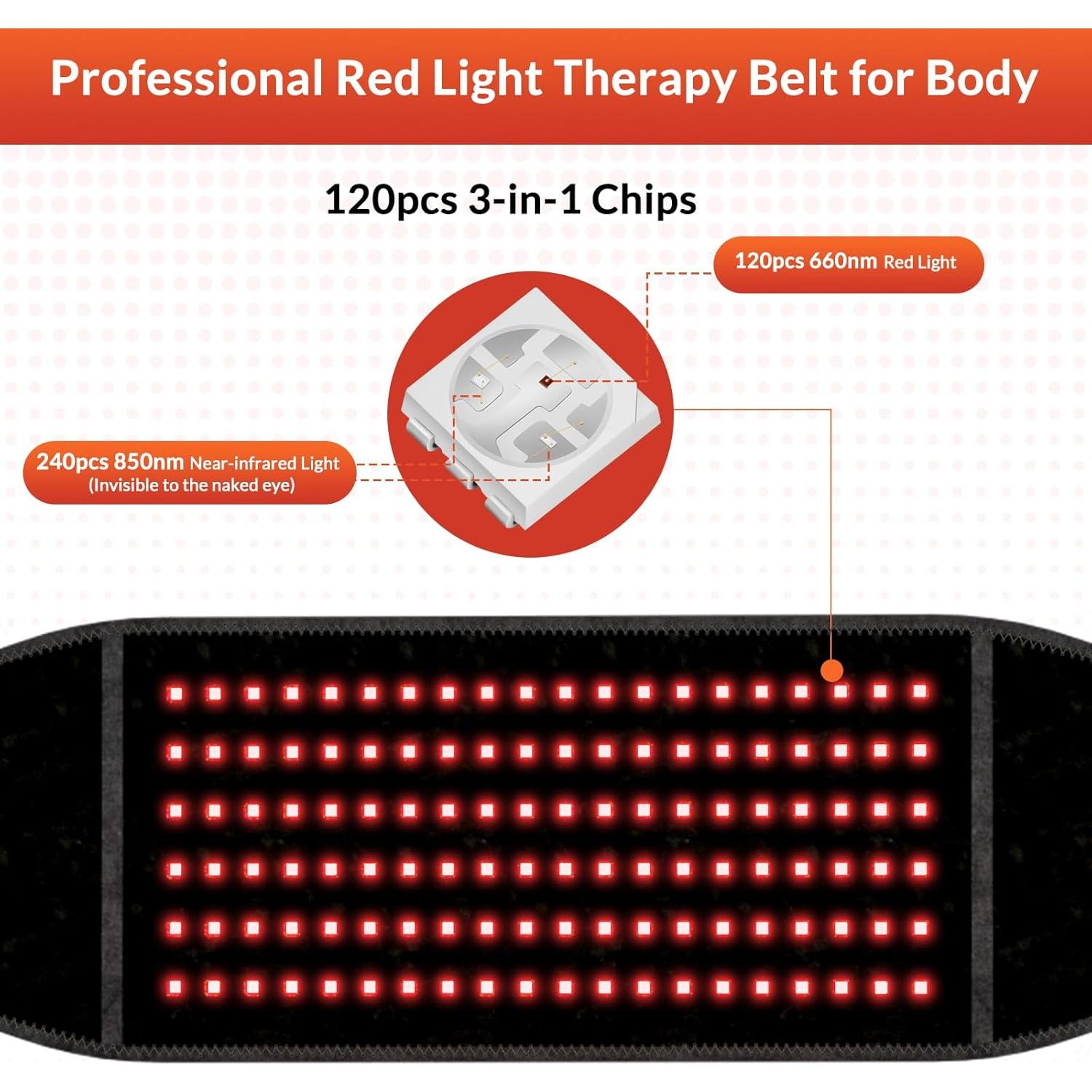 Cinturón de Terapia de Luz Roja LAFCARE 17.8x19.9 cm