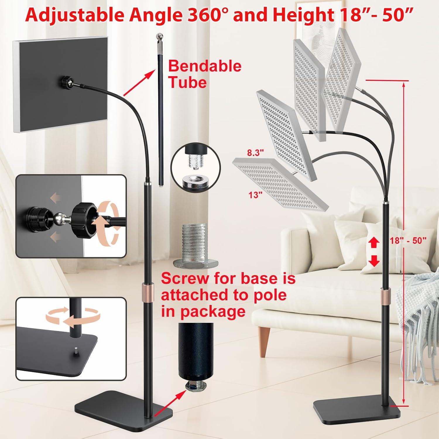 Terapia de Luz Roja Skyalxy 660nm y 850nm con Soporte Ajustable